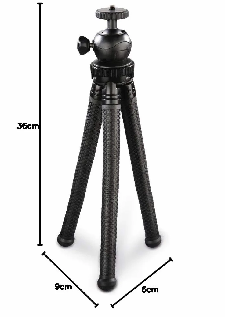 Hama statyw do smartfona GoPro 1/4 aluminium czarny 3w1