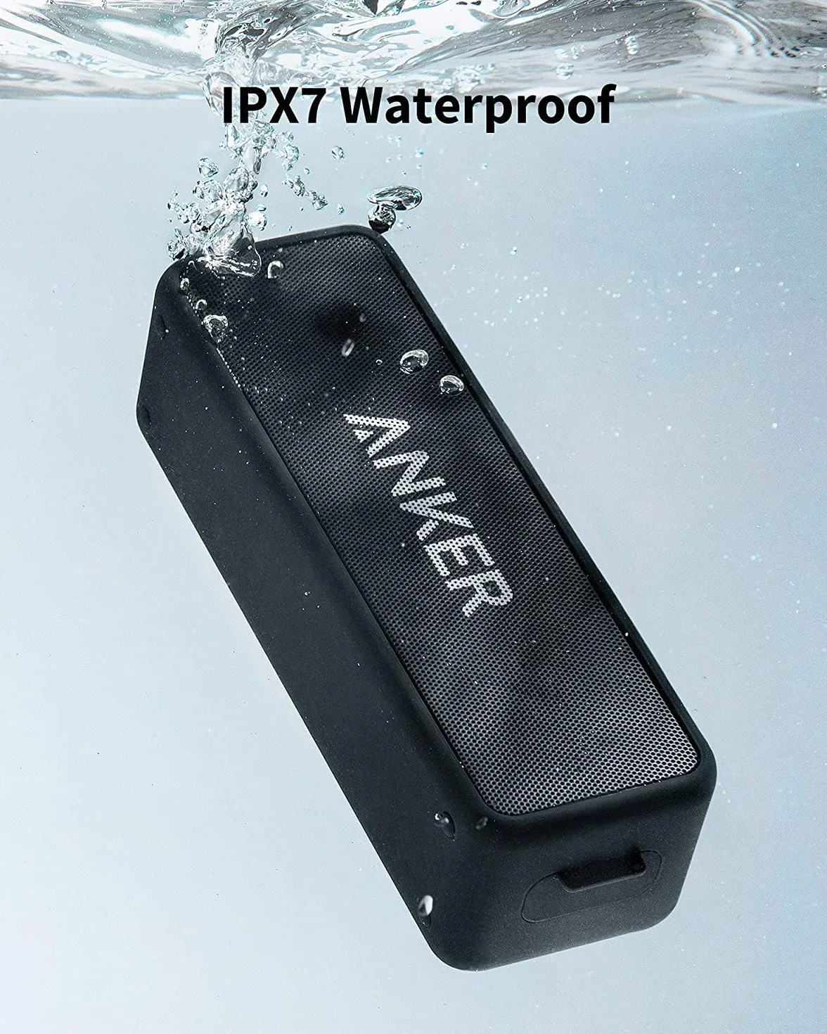 SoundCore 2 Anker głośnik Bluetooth(odnowiona), ogromny z dwoma przetwornikami basowymi, akumulator 24 h, ulepszona ochrona przed wodą IPX7, bezprzewodowy, do iPhone'a, Galaxy itd.