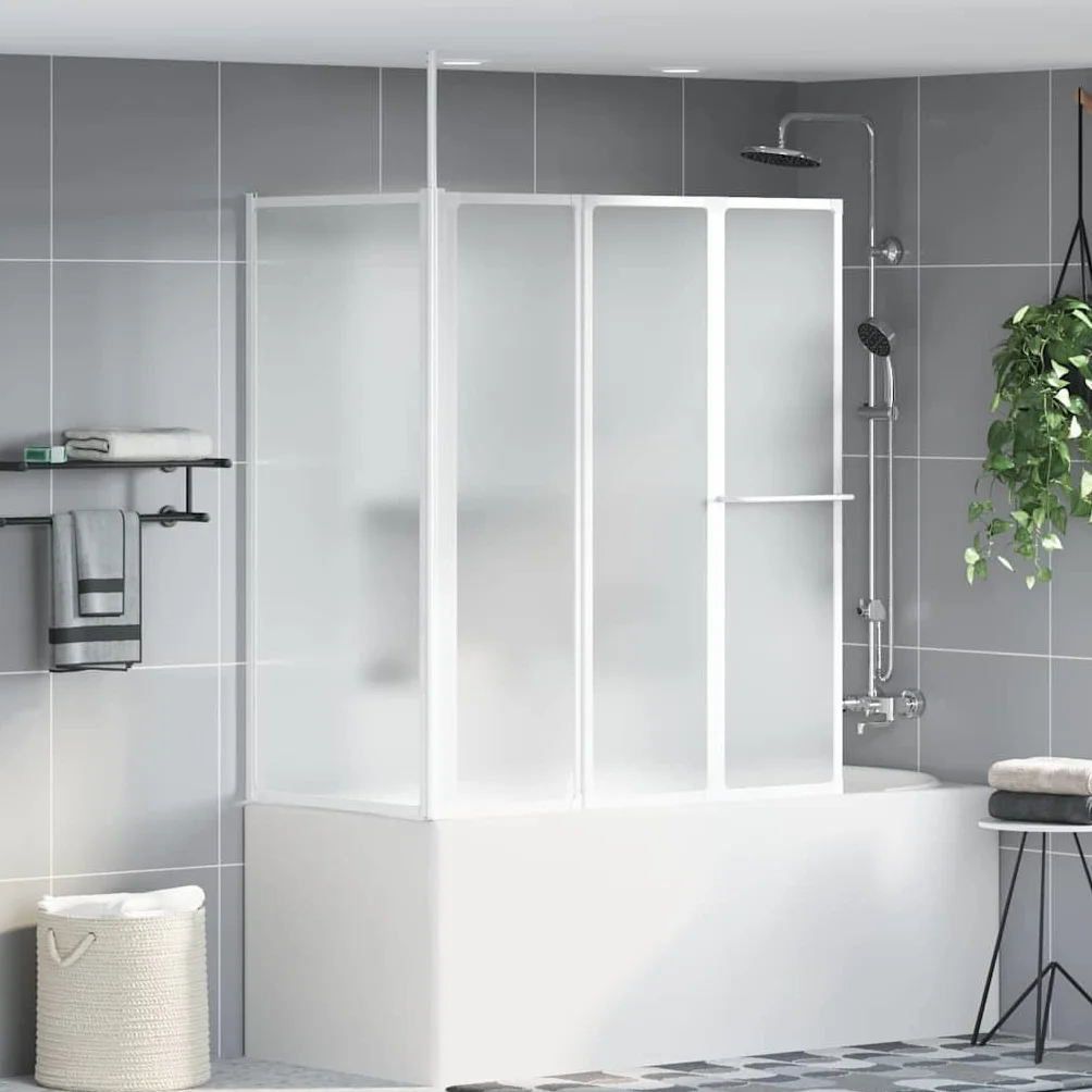 Kabina prysznicowa wanna matowa, aluminiowa 120 x 69 x 137 cm, 4 składane panele, ochrona przed pryskaniem z uszczelką i zawiasami, pasuje do łazienki i wnętrz