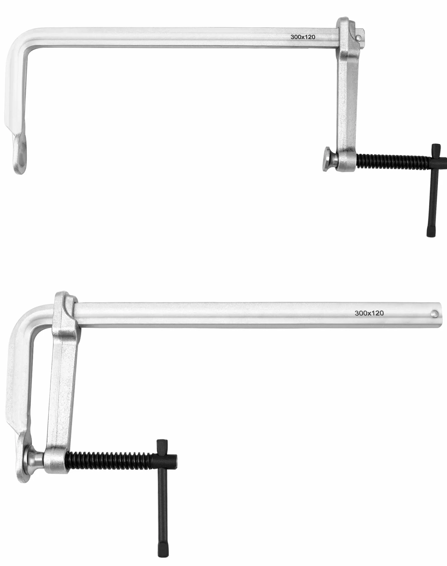 QWORK® 4 Pack zaciski śrubowe Heavy Duty F zacisk 300mm x 120mm gardła narzędzia do obróbki drewna