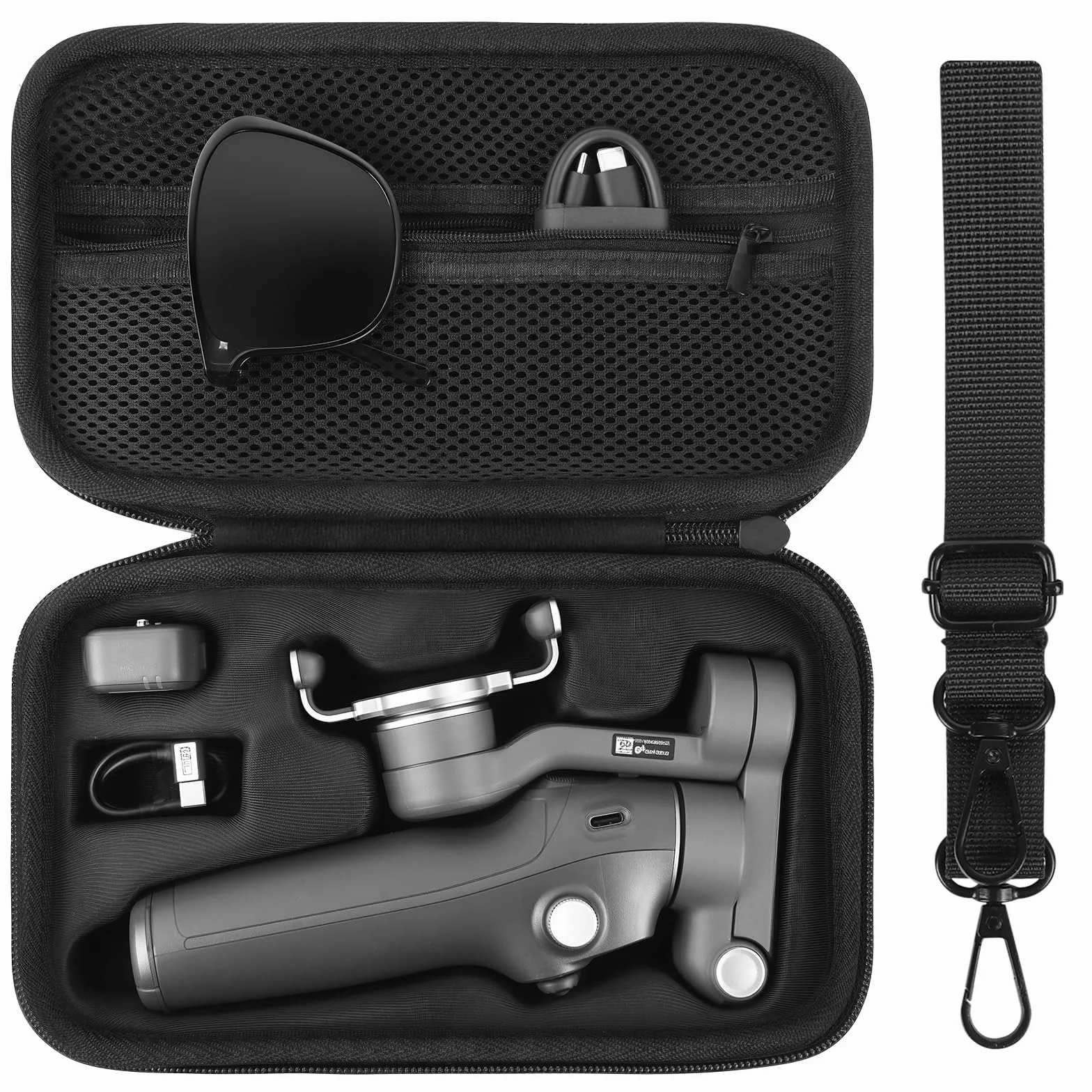 HOTUT Osmo Mobile 7 Case, kompaktowa torba EVA do DJI Osmo Mobile 7P/7 Gimbal, czarna