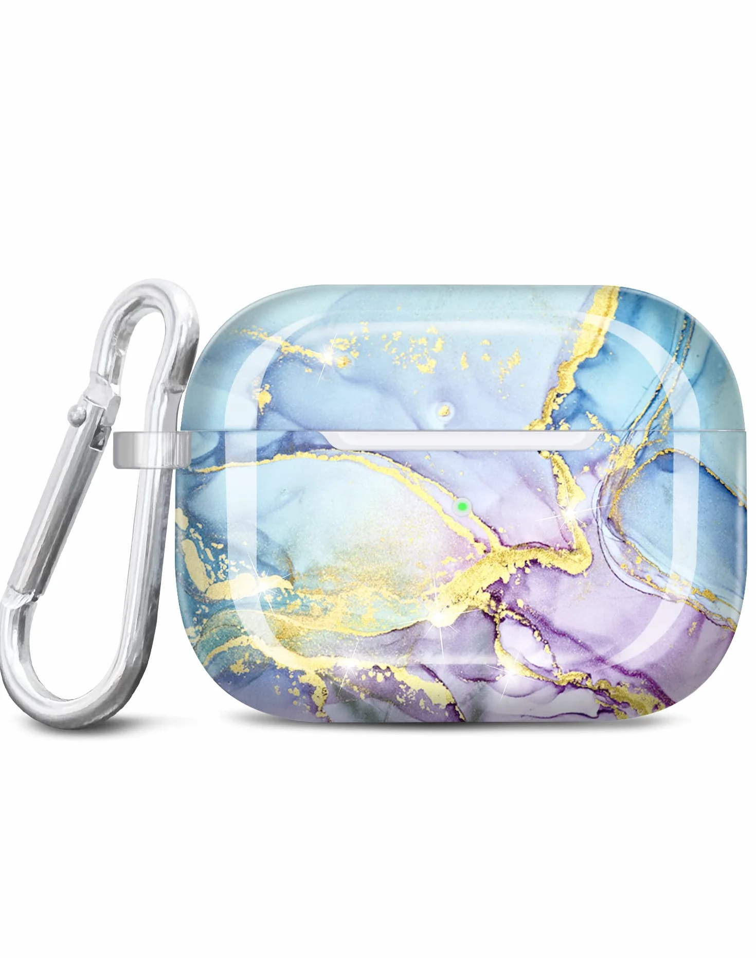 Etui Pokrowiec na Airpods Pro 2. Generacji Złoty Brokat Marmurowy Design Ochronna Skóra TPU dla Kobiet Dziewcząt z Brelokiem Kompatybilne z AirPods Pro 2019/Pro 2 Gen Etui 2022