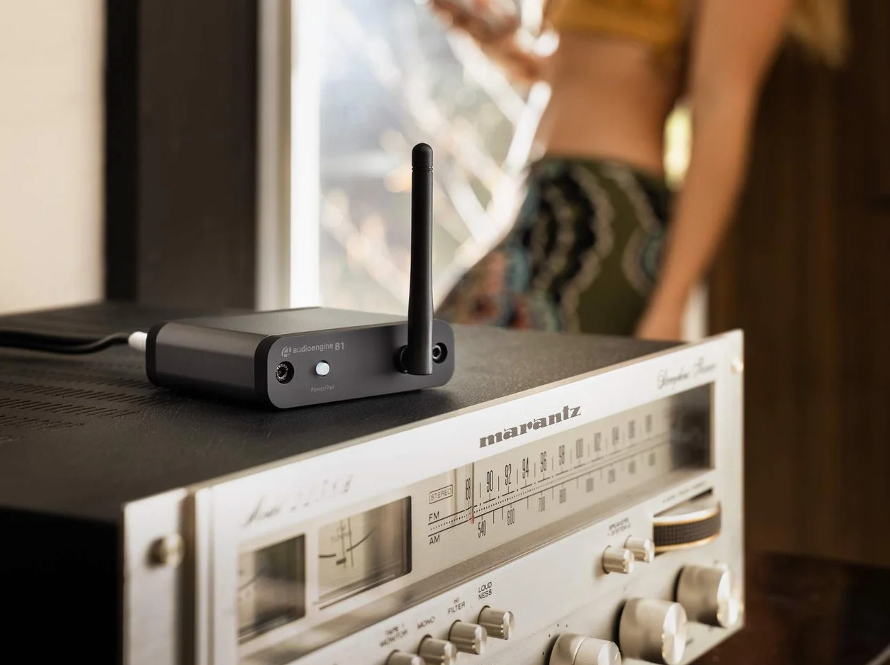 Odbiornik Bluetooth Audioengine B1 do głośników - bezprzewodowy 24-bitowy streamer muzyki HiFi o dużym zasięgu