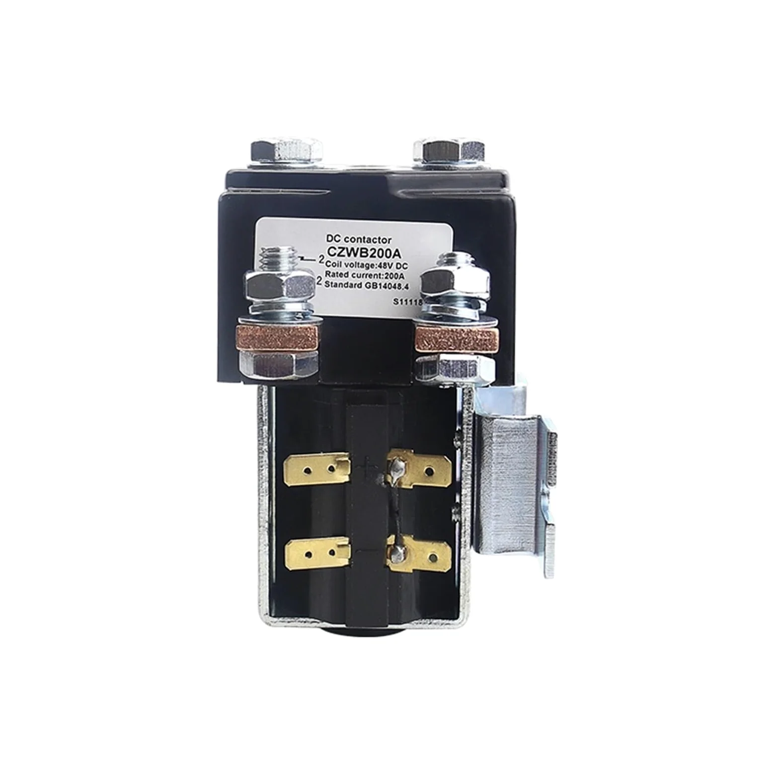 CZWB200A DC stycznik do pojazdów elektrycznych, normalnie zamknięty przełącznik 12 V 24 V 48 V 60 V 72 V odpowiedni do maszyn budowlanych, akumulatorów, samochodów, 1 szt. (60 V)