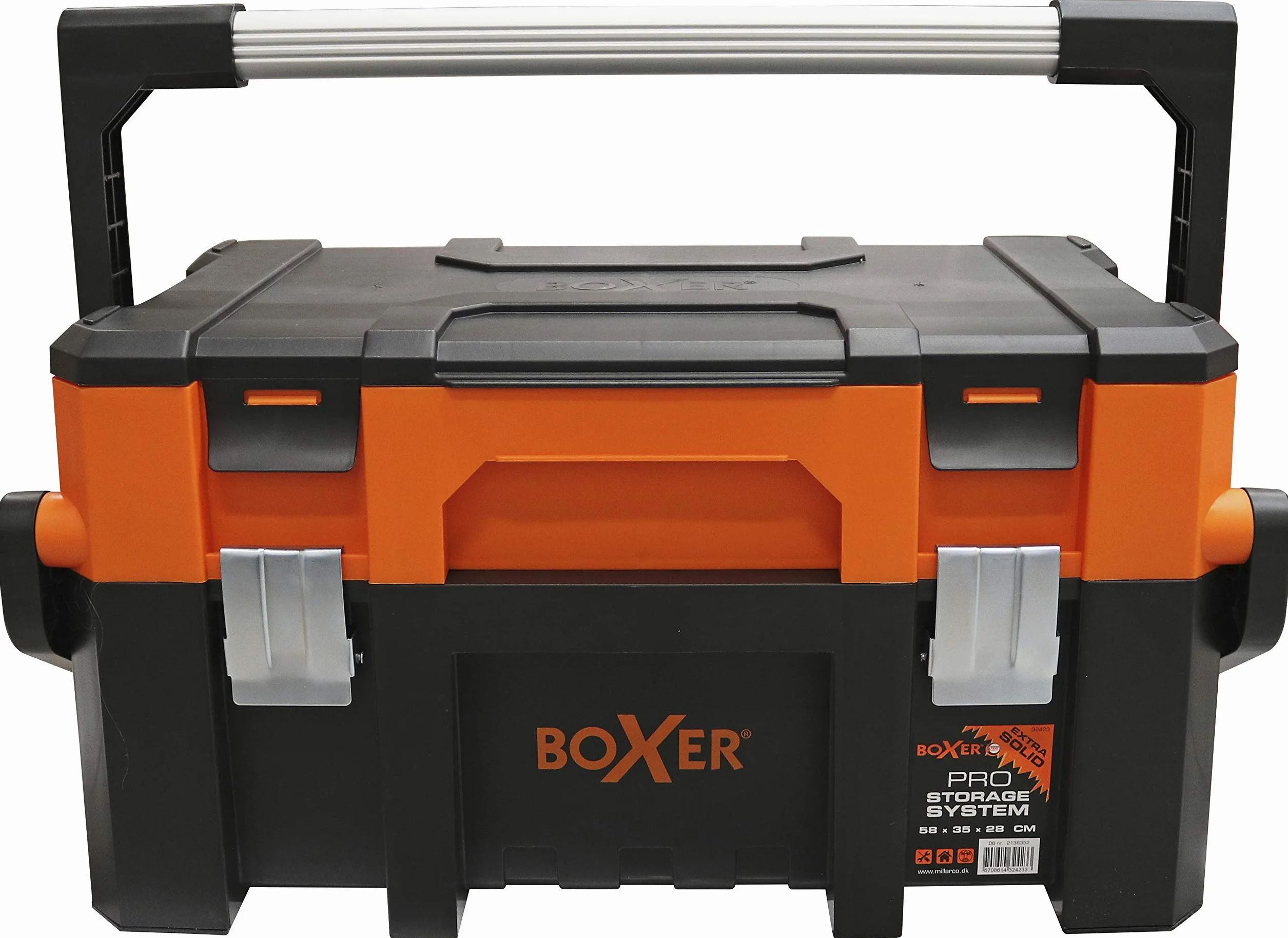 Boxer® wytrzymała skrzynka narzędziowa z aluminiowym uchwytem 58 x 35,4 x 28,6 cm