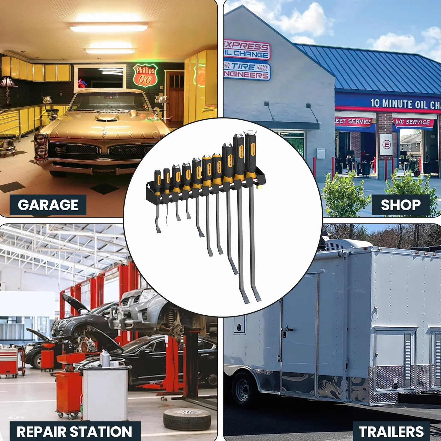 UNITEDPOWER Pry Bar Organizer Rack