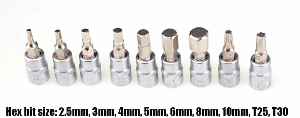 Zestaw kluczy płaskich, ("de":"klucz nasadowy, zestaw kluczy nasadowych, mechaniczny klucz dynamometryczny, ręczny klucz płaski, 1/4", Dr 2-15 Nm, mini regulowany