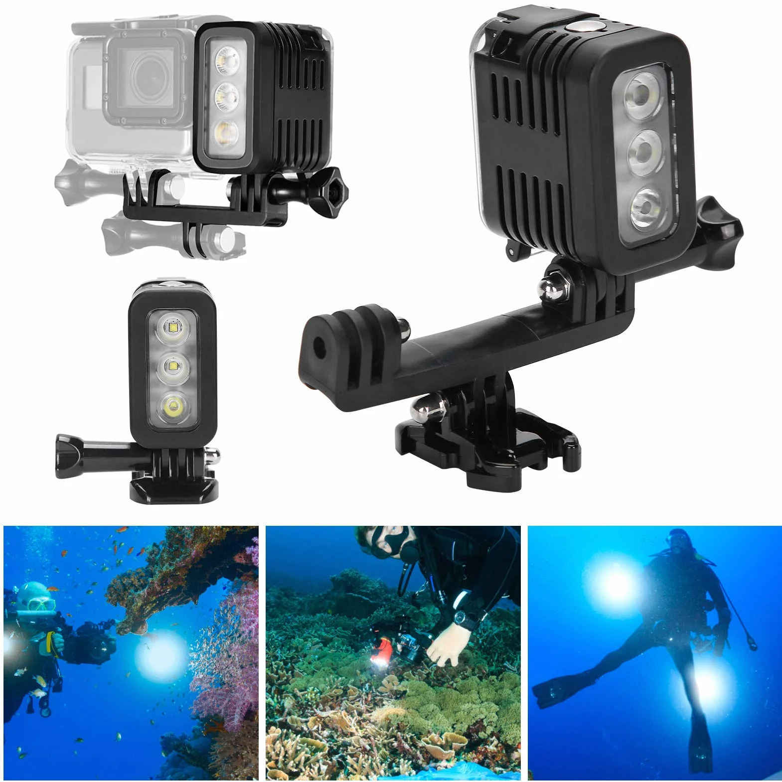 Nurkowanie Światło Wypełniające LED 30M Wodoodporne Podwodne do GoPro HERO 4
