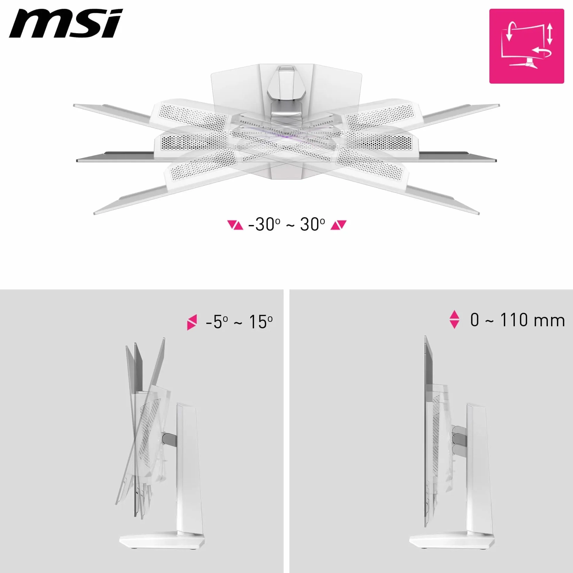 MSI MPG 321URXW QD-OLED 31,5 cala 4K UHD 240Hz 0,03 ms Gaming Monitor