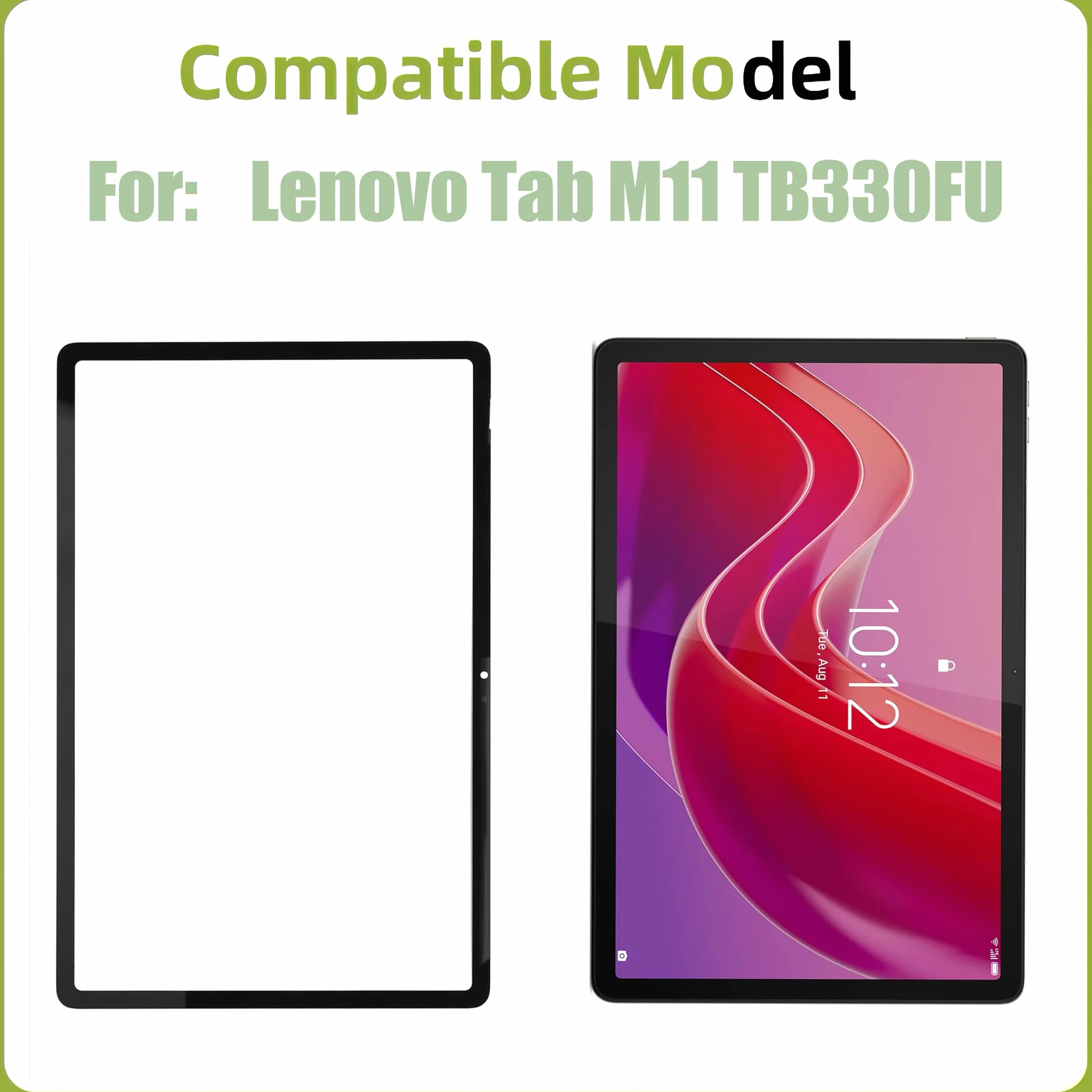 Zestaw naprawczy przedniego szkła wyświetlacza do Lenovo Tab M11 TB330FU 11,0 cali z klejem OCA i zestawem narzędzi