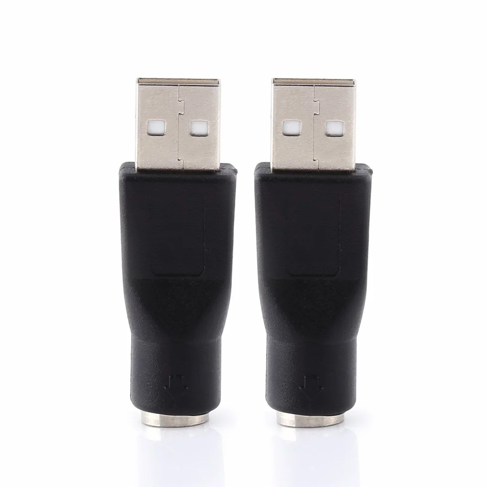 2 Sztuk USB na PS2 Adapetr, USB 2.0 A Męski na PS/2 żeńskie Złącze Konwertera Danych, na Komputer Stancjonarny Klawiatura Mysz