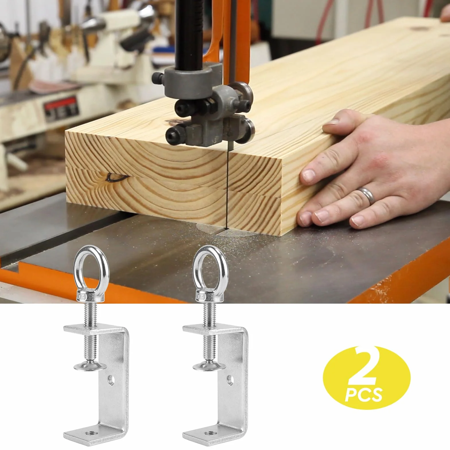 EXLECO 2 x 75 mm C zacisk ze stali nierdzewnej C zacisk śrubowy regulowany otwory szczękowe klamra mocująca do prac z drewna