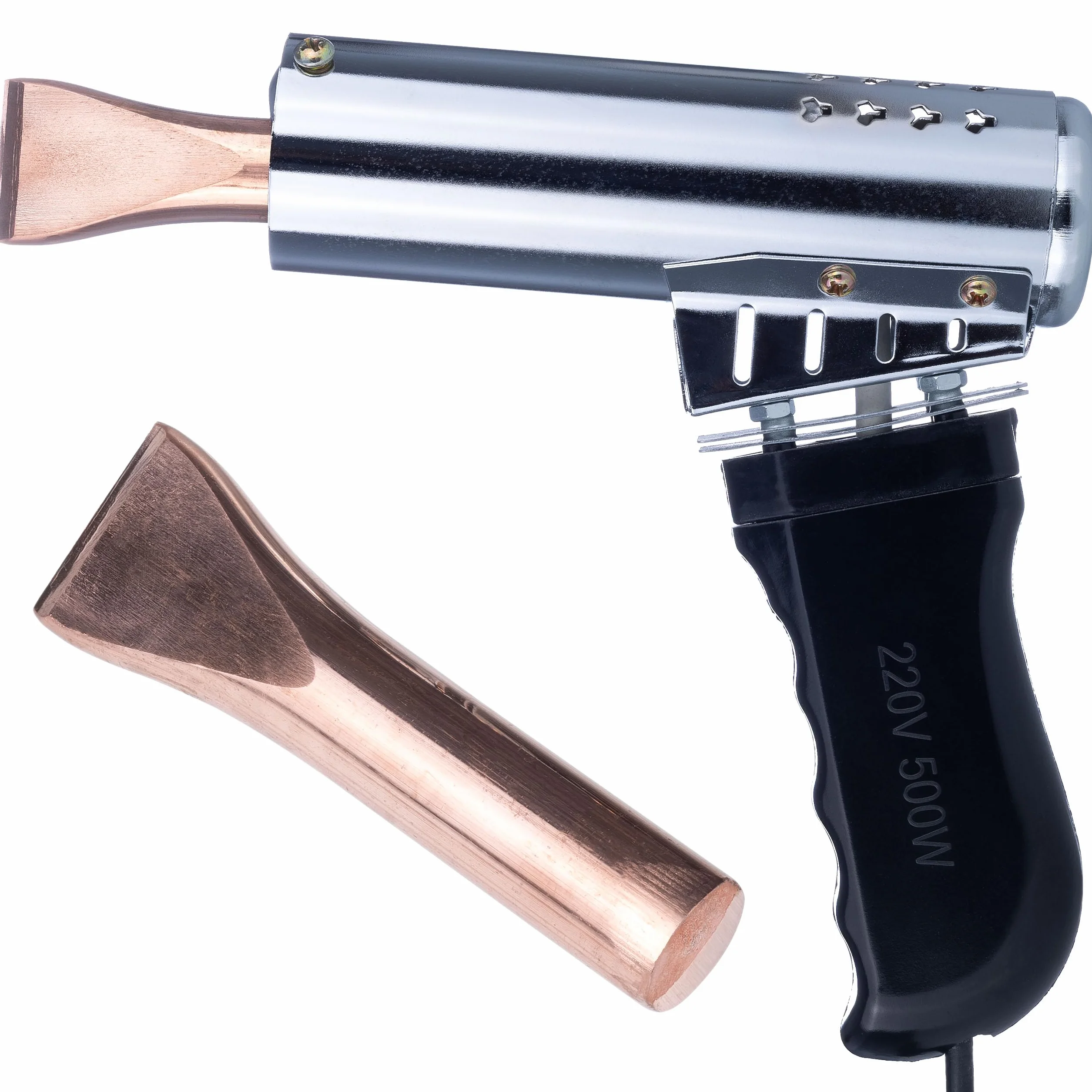 Lutownica 500 W – mocna lutownica oporowa z miedzianą końcówką 2 x 11 cm, mikrordzeń, ergonomiczny uchwyt, 200-400°C, 0,86 kg, lutowanie przemysłowe, precyzja i trwałość