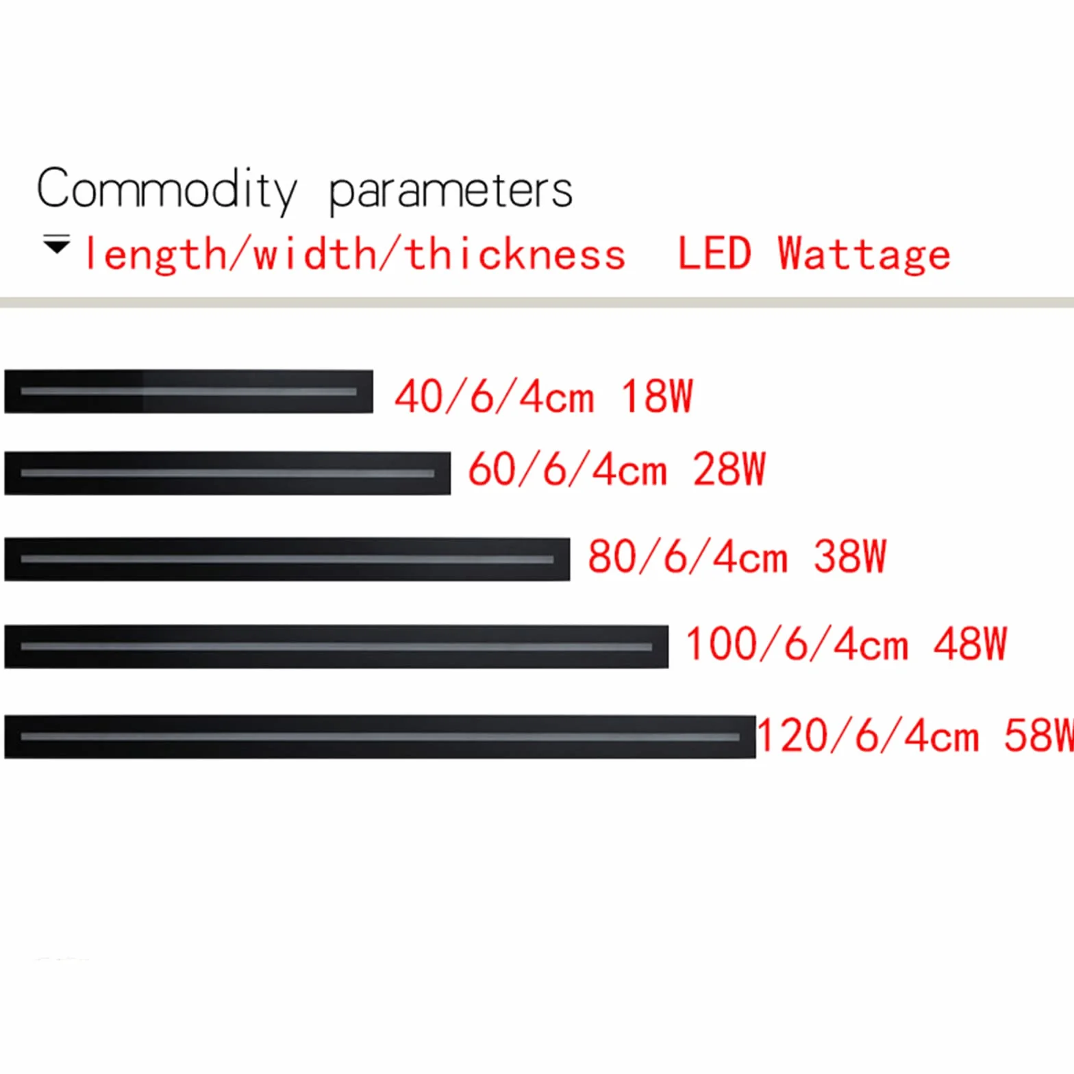 Lampa ścienna LED do wnętrz, długa taśma, aluminium, ciepła biel, neutralna biel, zimna biel, do salonu, hotelu