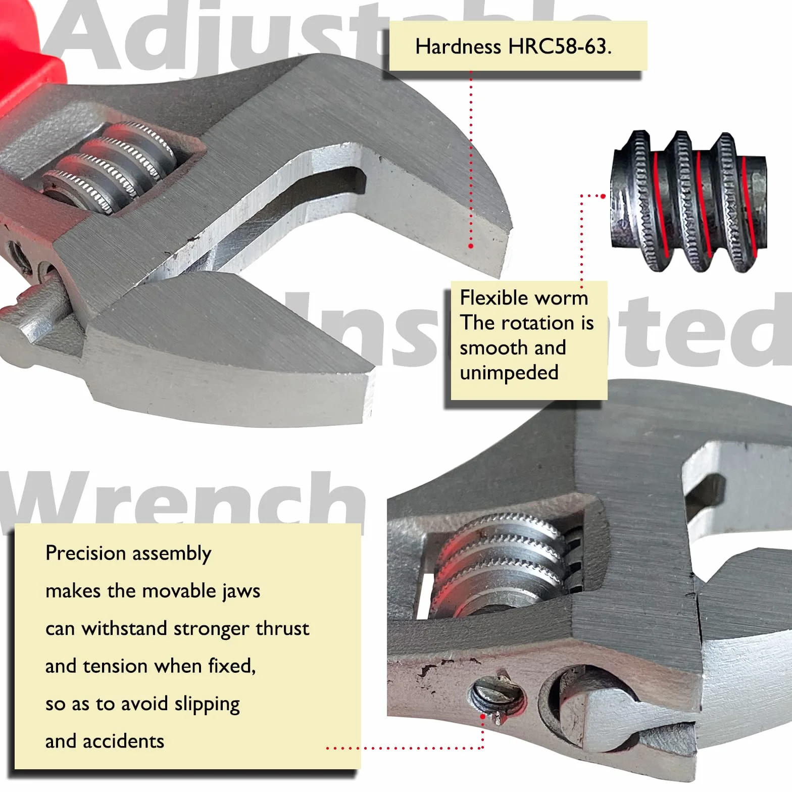WEDO 4-częściowy izolowany zestaw kluczy nastawnych (15 cm, 20 cm, 25 cm, 30 cm), VDE 1000 V regulowany klucz wtryskowy, klucz bezpieczeństwa dla elektryków, stal chromowo-wanadowa, antypoślizgowe