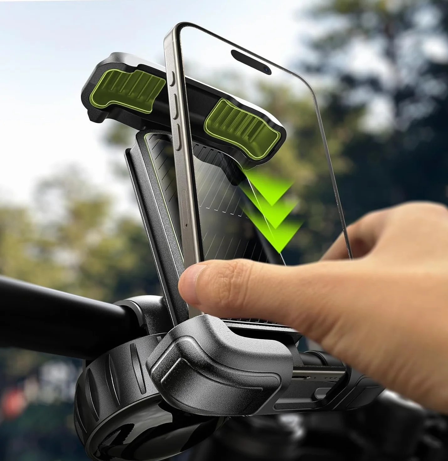 LISEN Uchwyt na telefon rowerowy, [bardzo łatwa instalacja] Motocyklowy uchwyt na telefon, akcesoria rowerowe, uchwyt na kierownicę rowerową, prezent dla dorosłych, dzieci, górski, mini rower