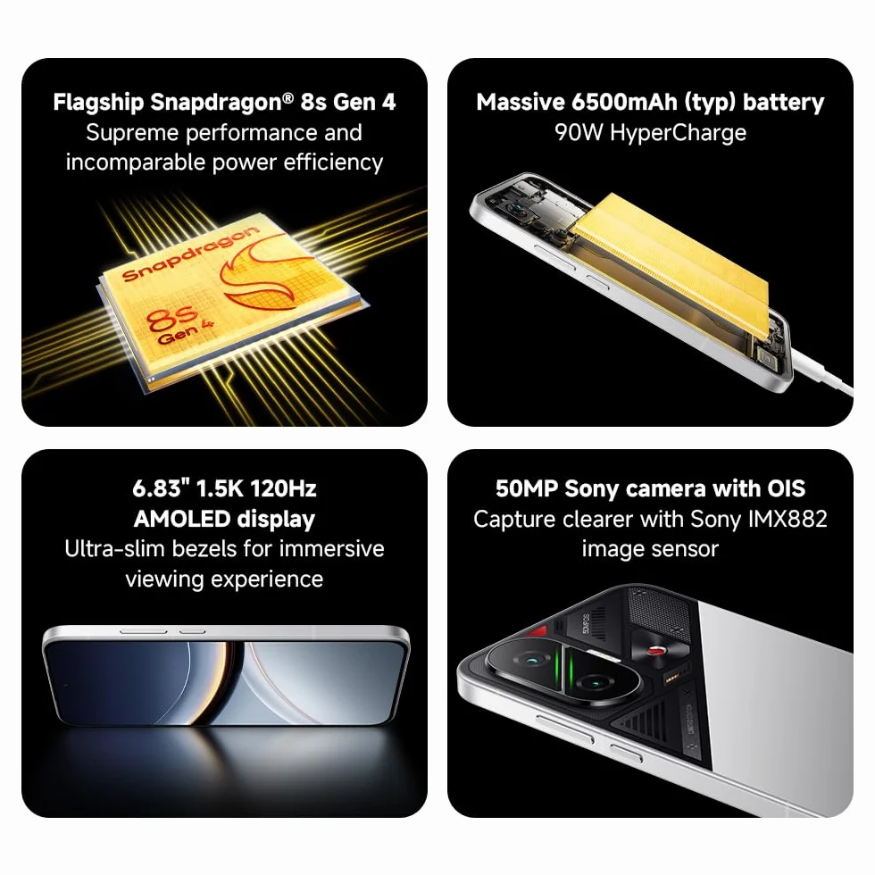 Xiaomi POCO F7 smartfon 12+512 GB 50 MP OIS AMOLED 6,83" 1,5K 120 Hz Snapdragon 8s Gen 4 Hypercharge 90 W biały