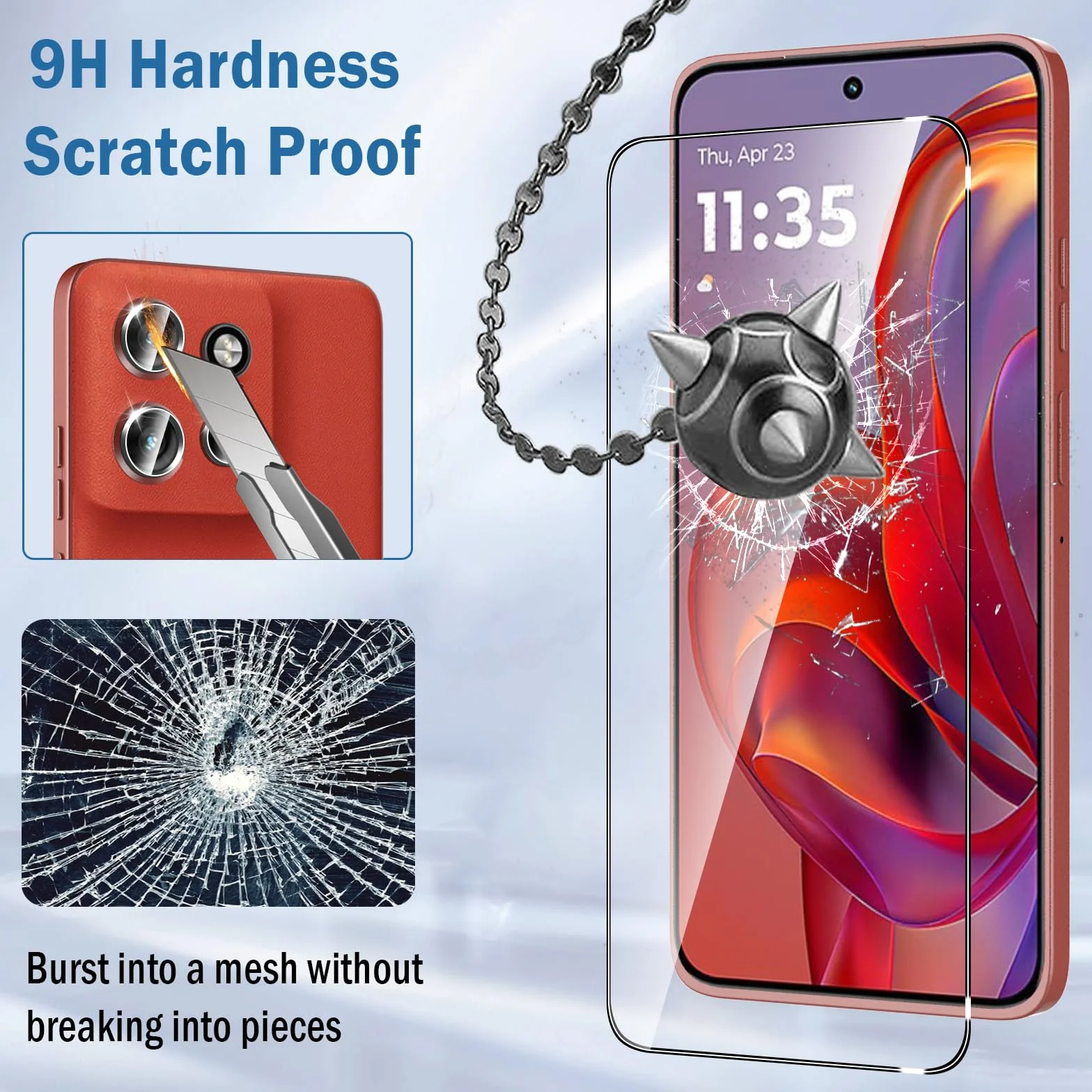 Szkło hartowane do Motorola Moto Edge 60 Neo/Edge 50 Neo, osłona ekranu i obiektywu, twardość 9H, bez pęcherzyków, przezroczysta folia