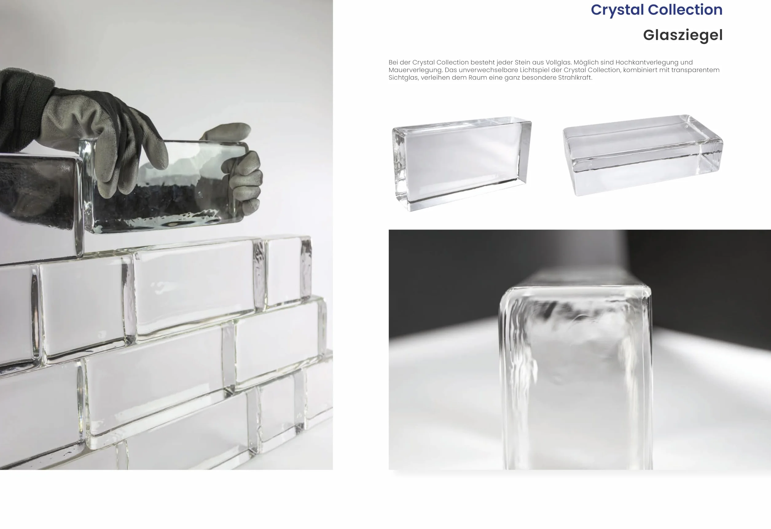 Fuchs Design Szkło Crystal Collection Classic ciemnoniebieskie, ok. 20 x 10 x 5 cm