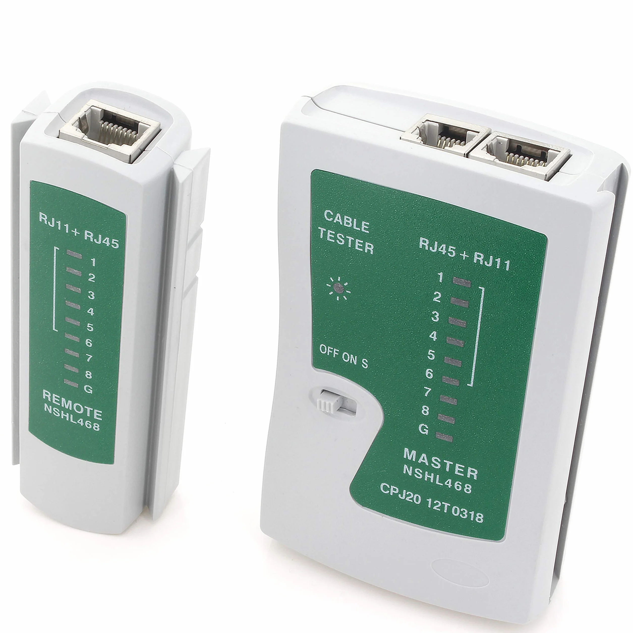 1aTTack.de Tester kabli RJ11 RJ12 RJ45 ISDN LAN kabel sieciowy kabel krosowy tester przewodów tester kabli