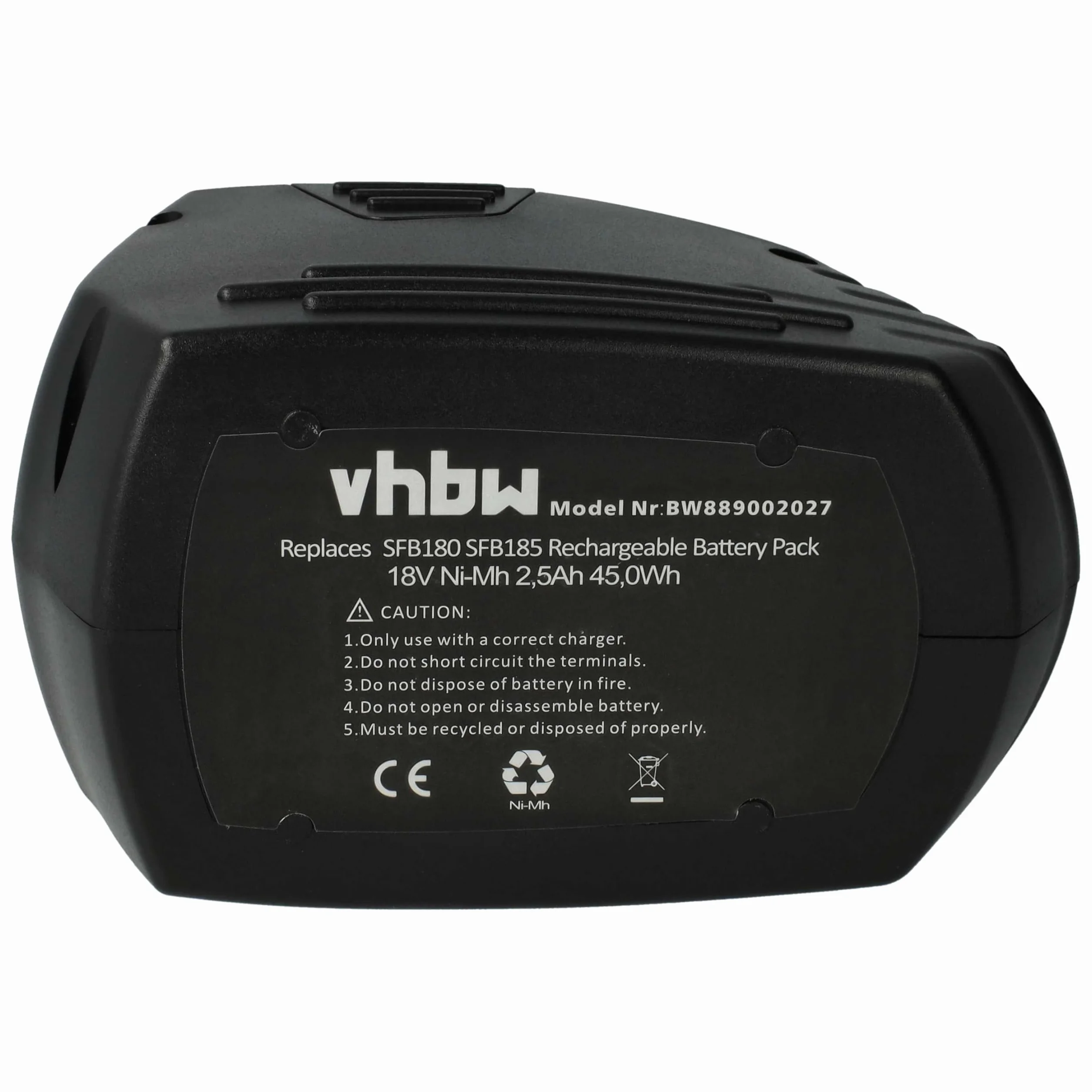 vhbw 1 x bateria kompatybilna z Hilti SF4000-A, SF4000, SF180A, SF180-A, SF180, SFH181A, SFH181, SF4000A elektronarzędzia (2500 mAh, NiMH, 18 V)