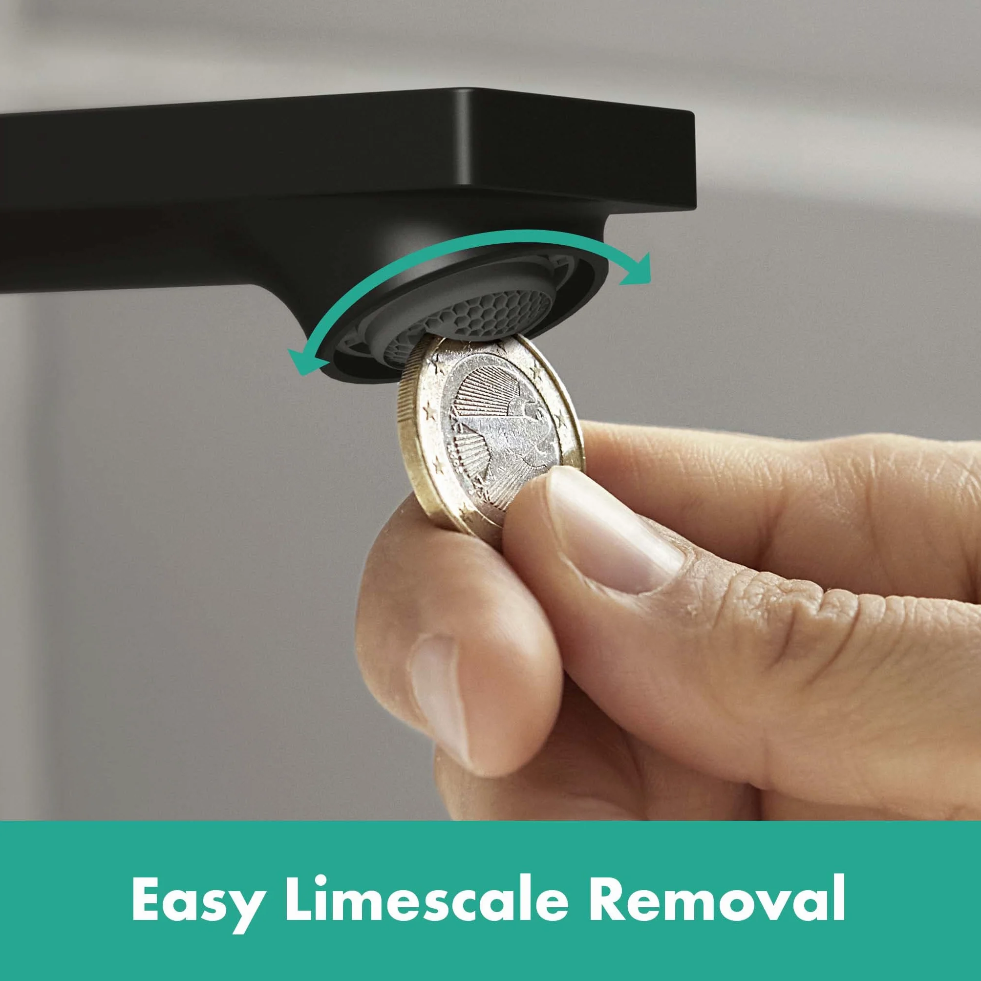 hansgrohe Rebris E bateria umywalkowa z zimną wodą, bez ciągnięcia i odpływu, bateria łazienkowa o wysokości pod wylewką 84 mm, oszczędność wody (EcoSmart), matowa czerń, 72506670