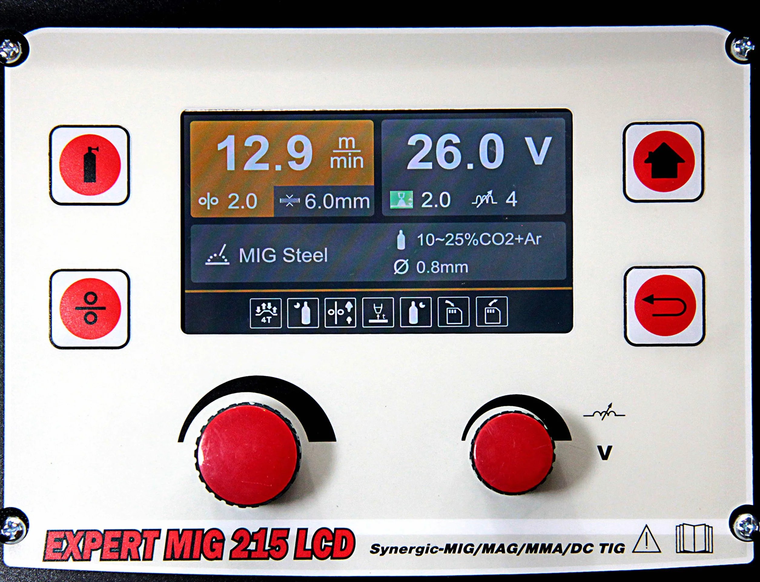 Ideal™ EXPERT MIG 215 MIG/MAG Synergie spawarka 200A TIG 3w1 spawarka bezgazowa FLUX