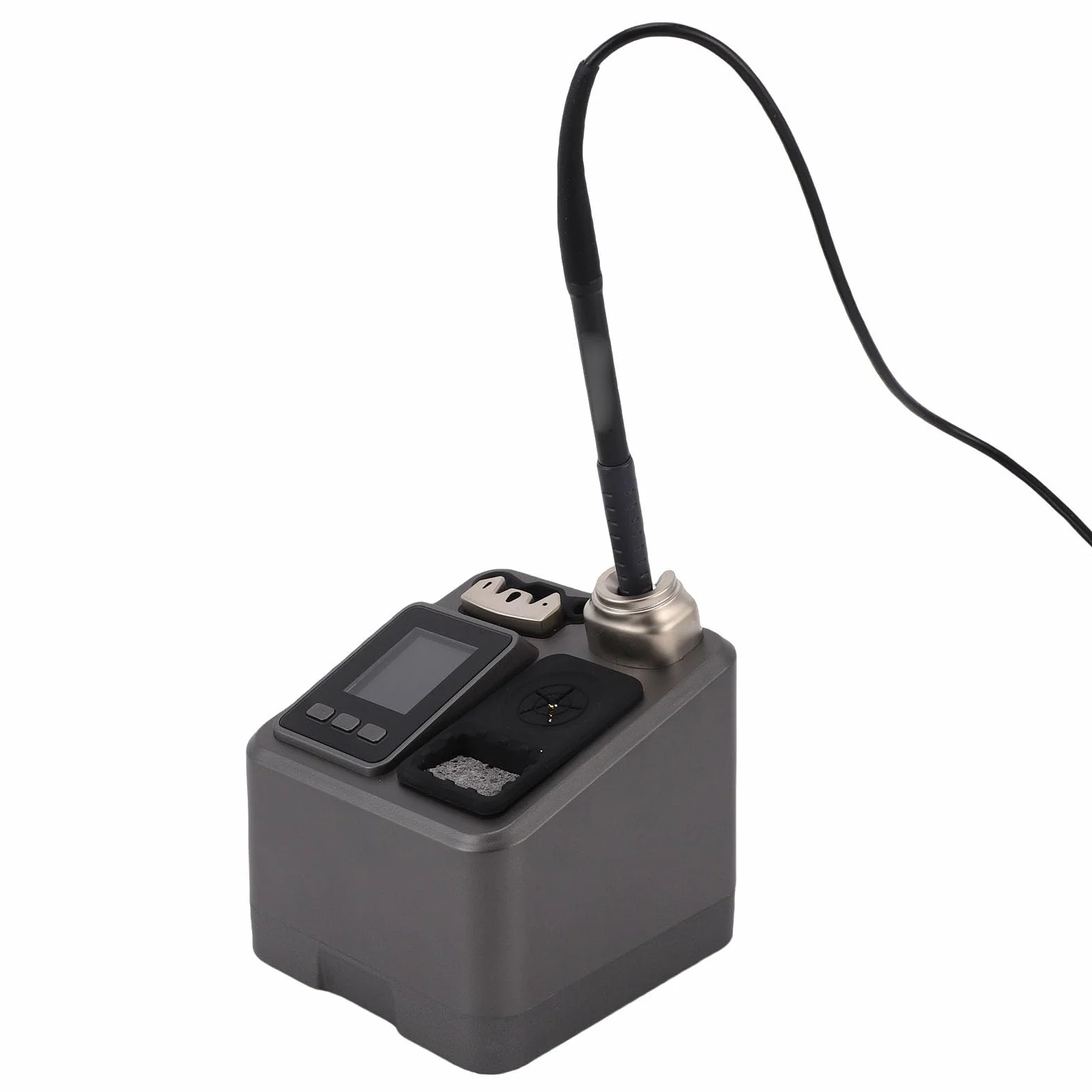 PUSOKEI Stacja Lutownicza Antystatyczna 120W | Kontrola Temperatury PID Szybkie Nagrzewanie Wyświetlacz LCD Automatyczne Uśpienie Wbudowany Transformator do Naprawy (wtyczka UE)