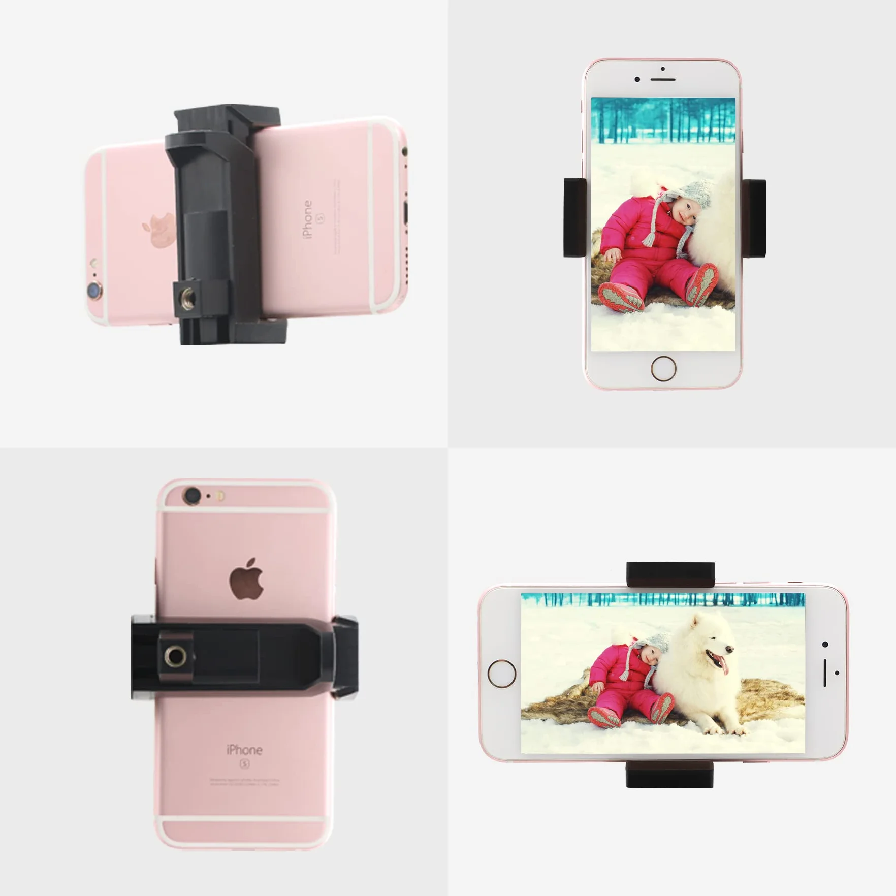 Uchwyt adaptera do statywu do telefonu komórkowego, zaciskowy do smartfona, oświetlenie pierścieniowe, akcesoria iPhone Android