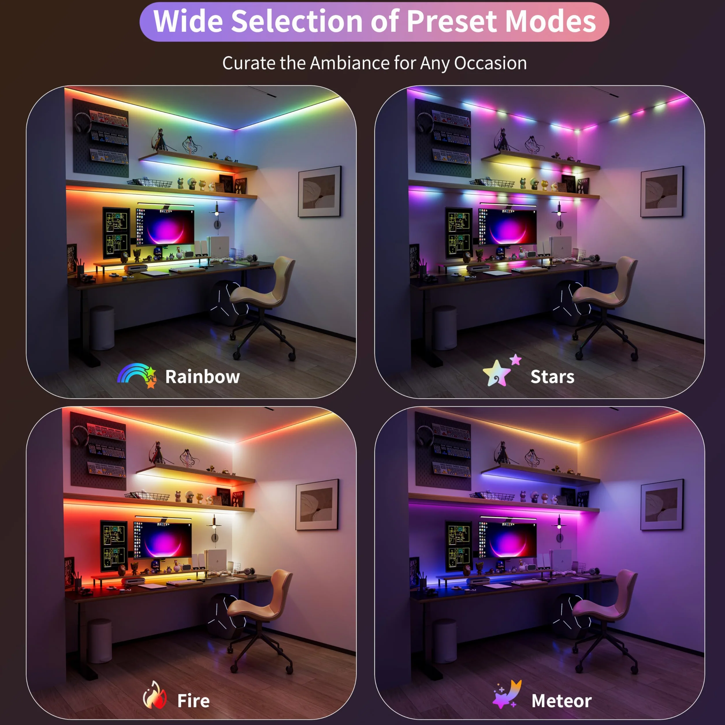 PAUTIX RGB Inteligentny zestaw taśm LED IC COB 5M, 24V Adresowy z zmieniającym kolor taśmą LED, elastyczny wielokolorowy z zasilaniem i kontrolerem WIFI z funkcją Alexa do oświetlenia DIY