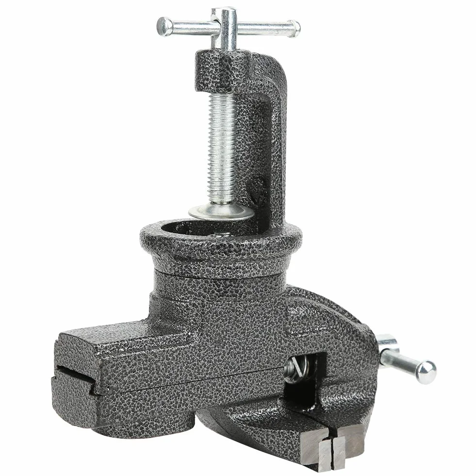 Imadło stołowe 80 mm, 360 stopni, miniaturowy zacisk do stołu roboczego, wyposażenie warsztatu żeliwnego