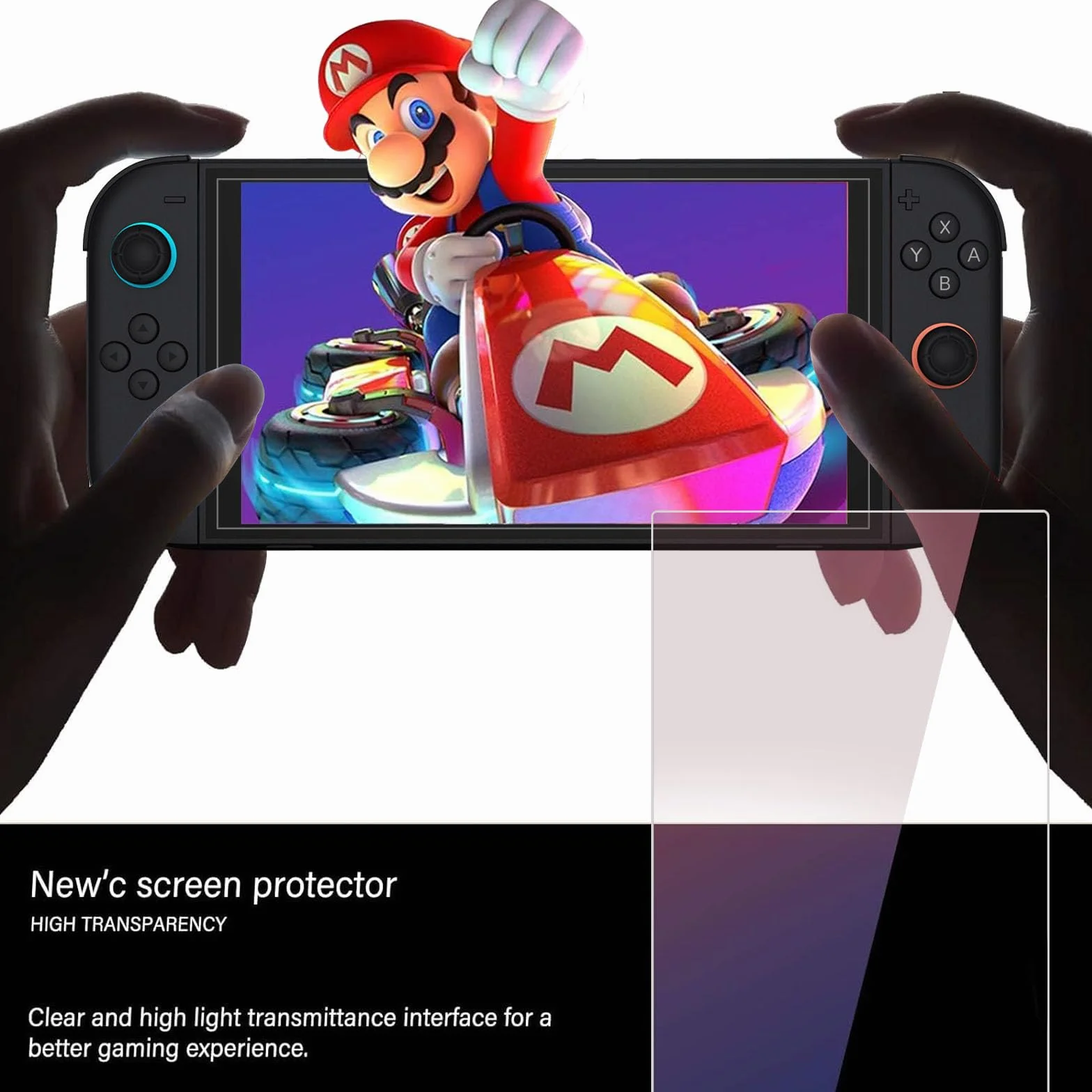 NEW'C Pakiet 3 Szkło Hartowane Kompatybilne z Nintendo Switch 2 Folia Ochronna na Ekran Przyjazne Etui Odporne na Zarysowania