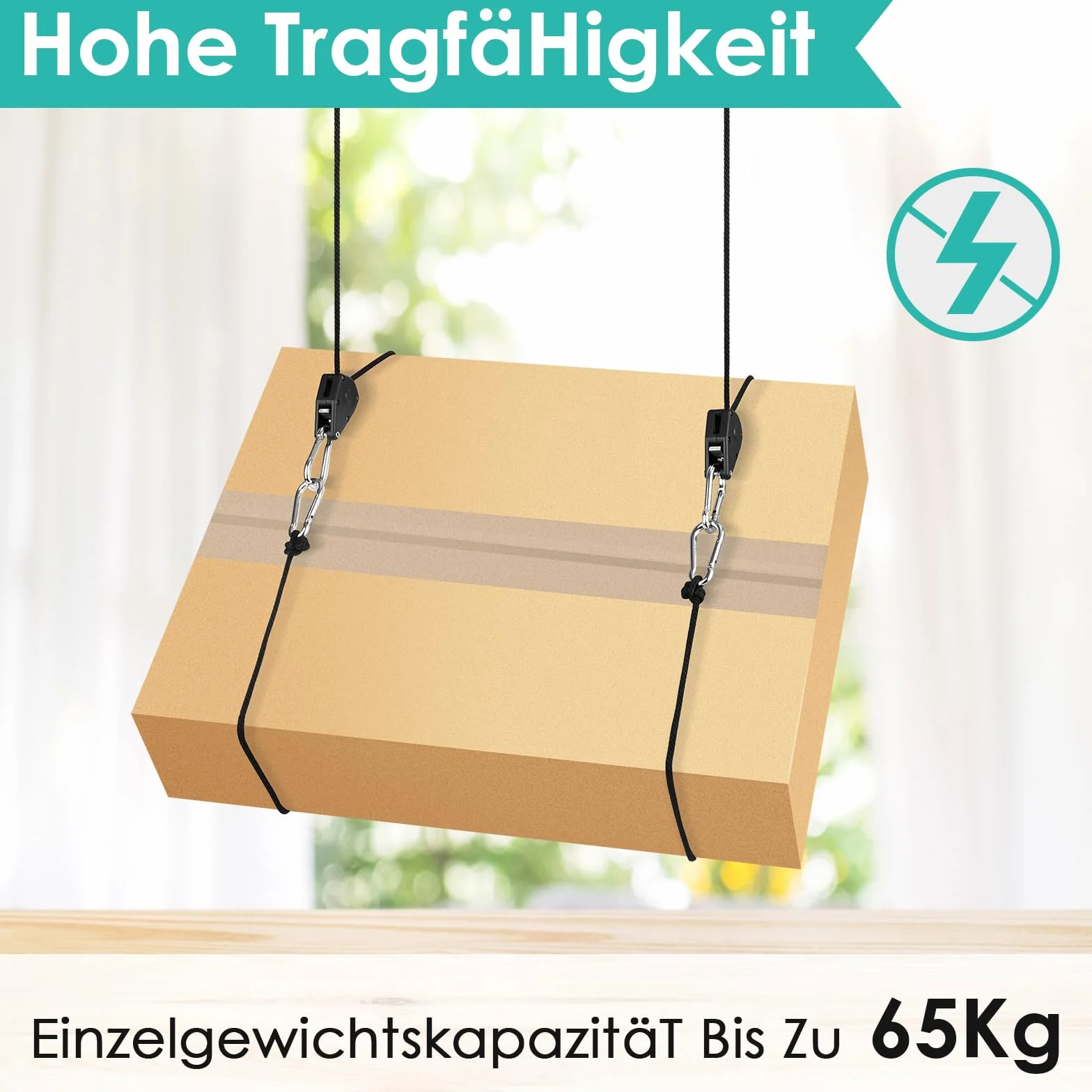 Diealles Shine 8-częściowy napinacz liny, 2-metrowe liny odciągowe z napinaczem liny, regulowany hak linowy z grzechotką linową, 1/8 cala do wentylatorów do roślin doniczkowych, nylon, czarny