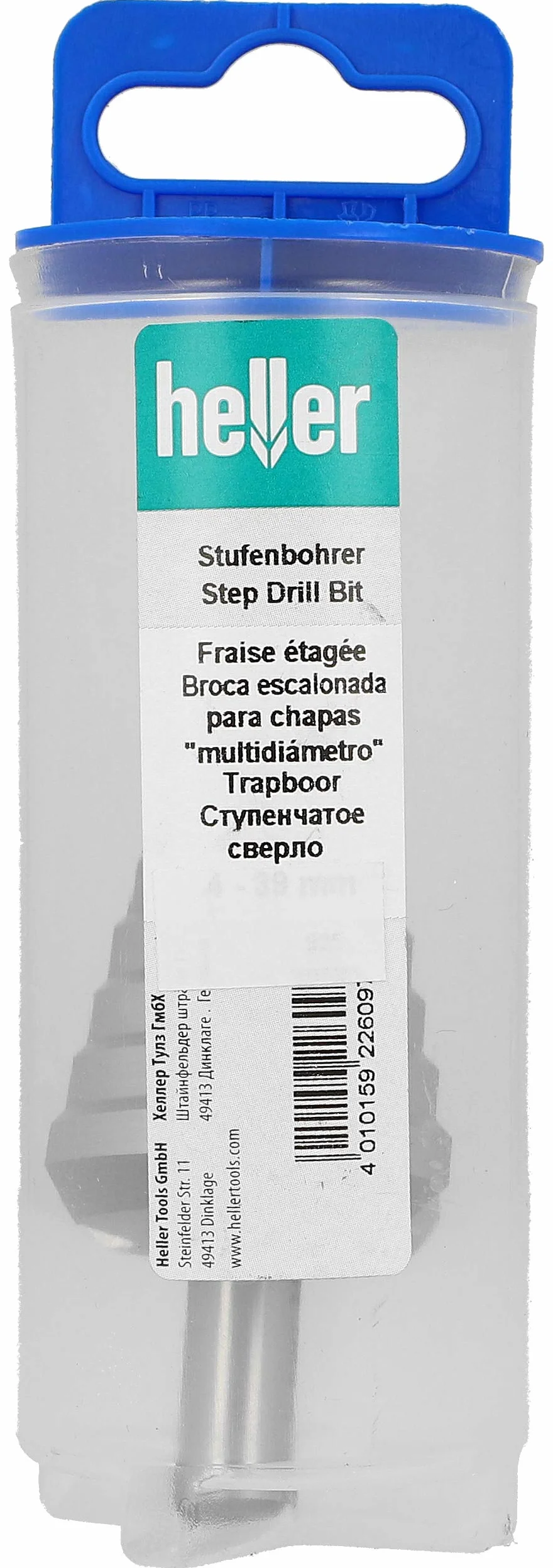 Heller Tools 925 HSS wiertło stopniowe, srebro, 100 mm