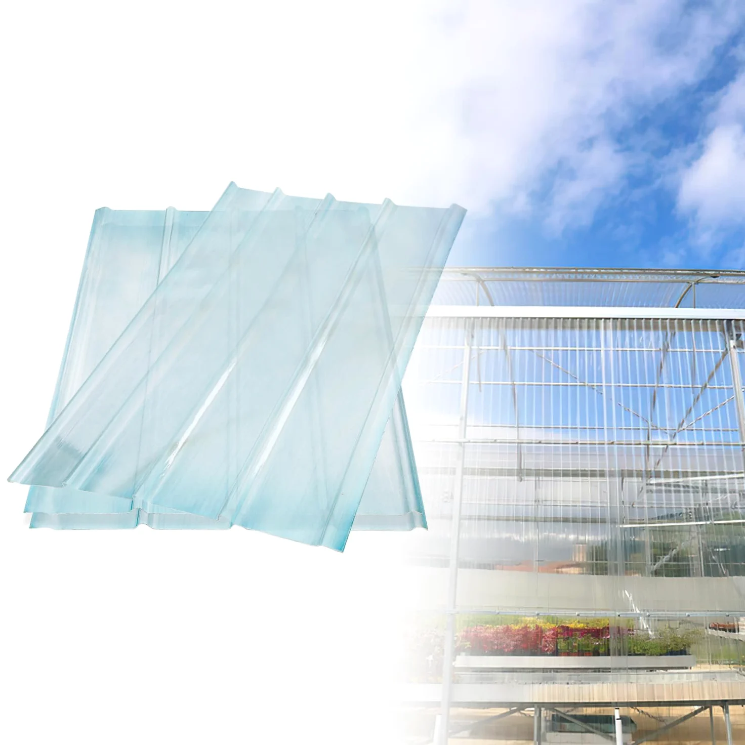 Płyty faliste, 2 mm FRP trapezowa blacha falista, 90 x 120 cm, przezroczyste płyty dachowe, odporne na warunki atmosferyczne, płyty profilowane trapezowe, panele oświetleniowe, 3 sztuki