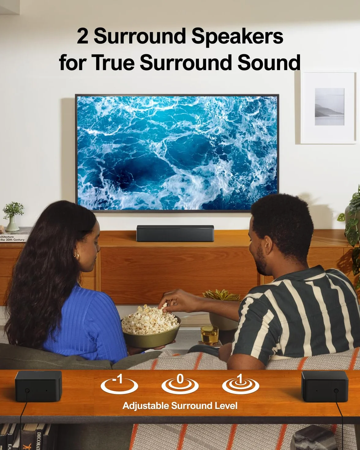ULTIMEA Soundbar 5.1 Dolby Atmos, system dźwięku przestrzennego 3D, subwoofer, Bluetooth 5.3, Poseidon D60