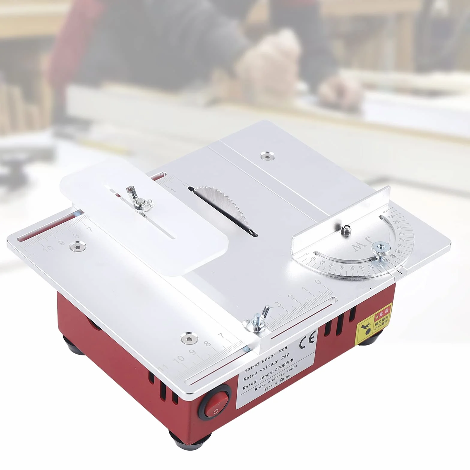Mini stołowa pilarka tarczowa 9200/min 96 W, 7-biegowy zasilacz, regulowana piła stołowa, przenośna, precyzyjna piła stołowa, piła tarczowa, piła łańcuchowa do tworzywa sztucznego, metalu i drewna