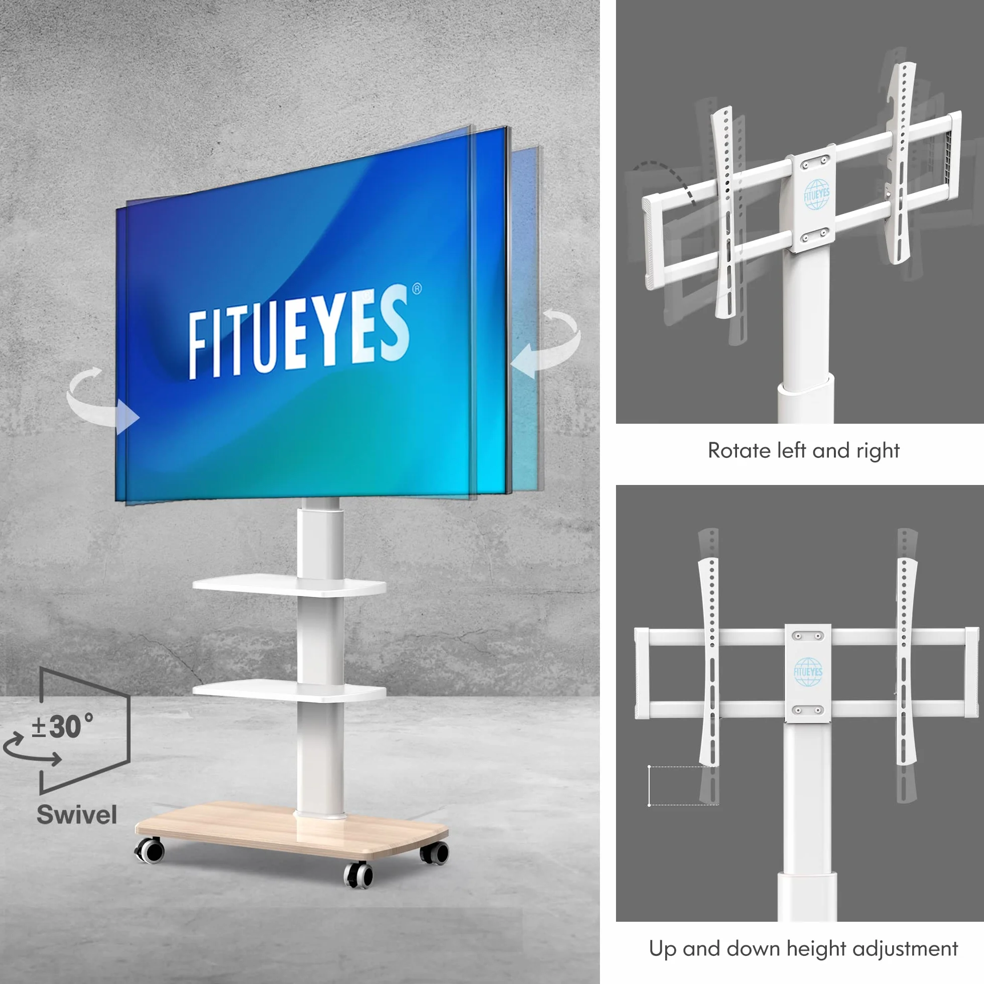 FITUEYE TT306504WW biały stojak na telewizor