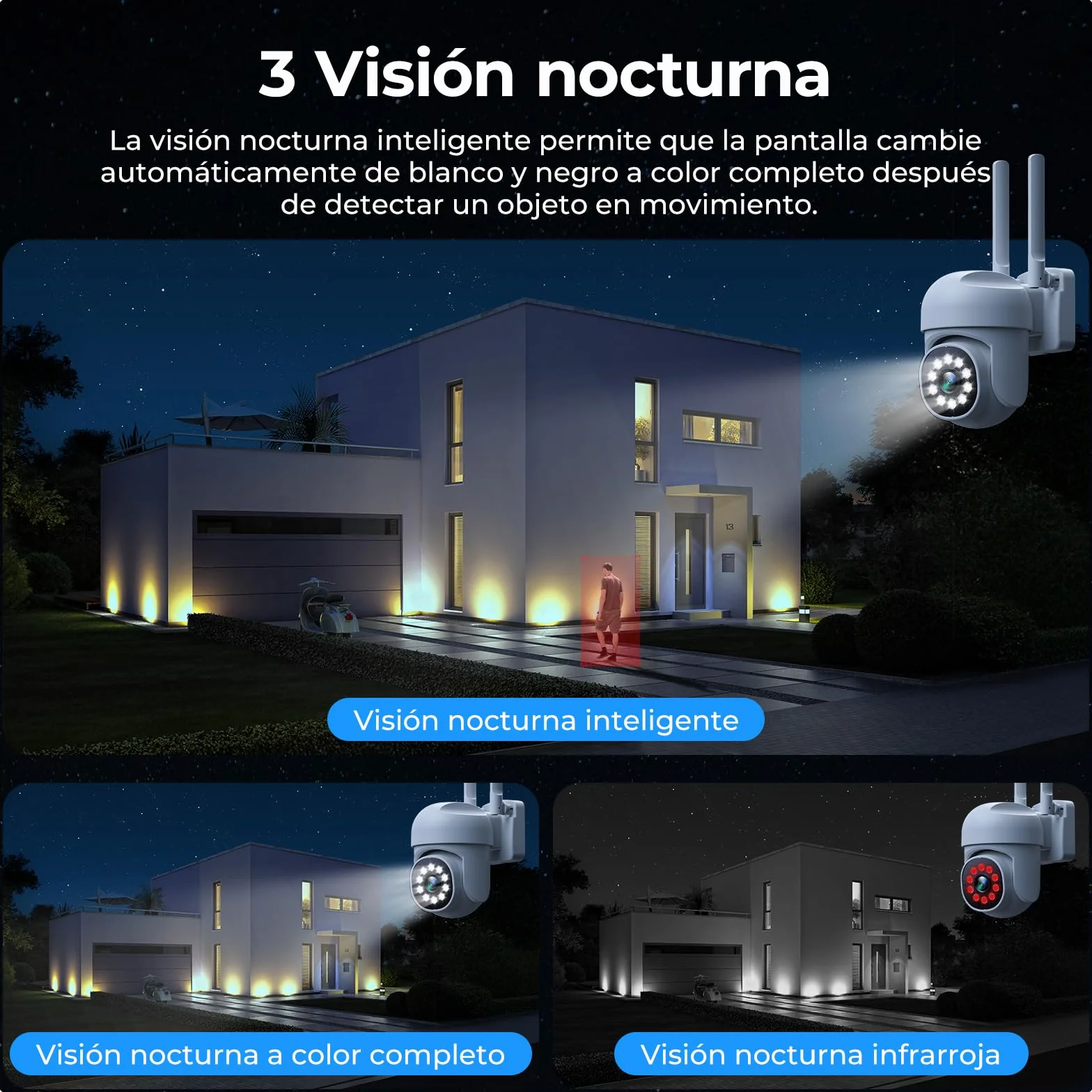 CAMCAMP Zestaw kamer do monitoringu WLAN, do użytku na zewnątrz, 16 kanałów 2 MP, WiFi, rozpoznawanie osób, 2-drożne audio, odporność na warunki atmosferyczne IP66 (8)