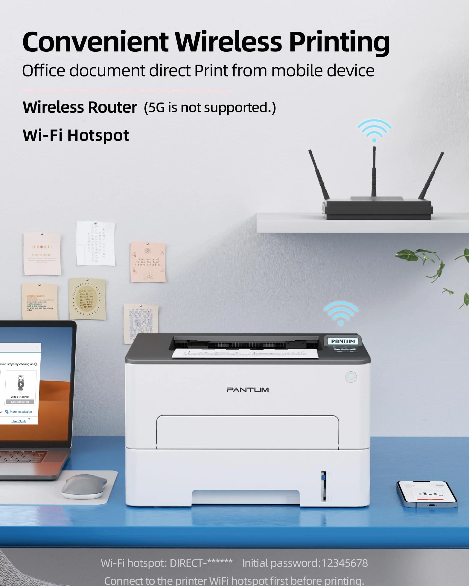 PANTUM P3018DW Drukarka laserowa Wi-Fi czarno-biała automatyczny dupleks 30 PPM A4