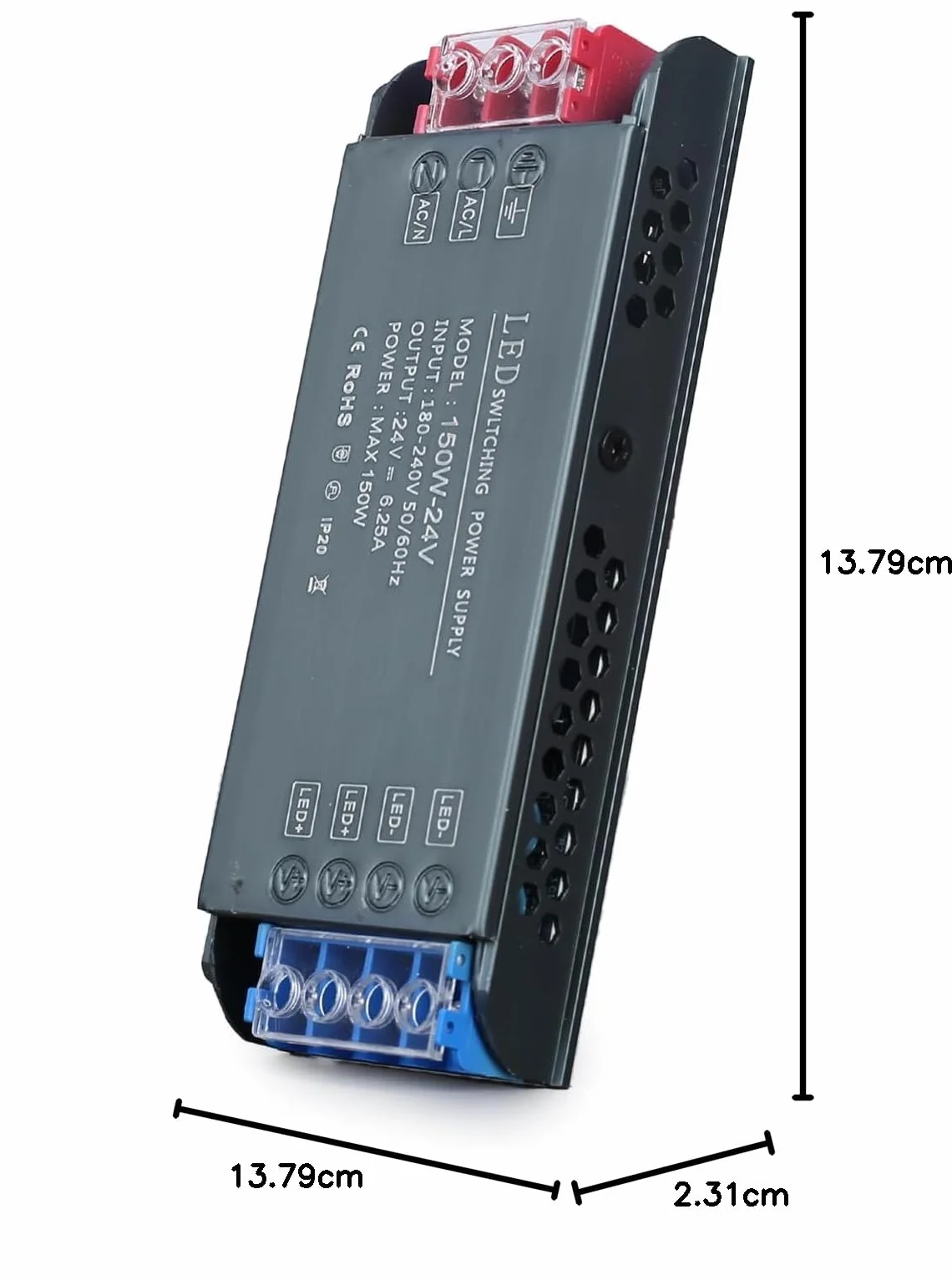 Transformator LED 24V 150W Zasilacza 6.25A Transformatora AC 220V do DC 24V LED Sterownik Stałego Napięcia Niskiego Niskonapięciowy Transformator Napięcie Niskie