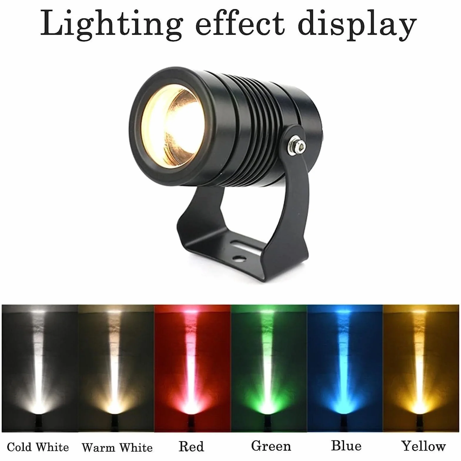 Zewnętrzny reflektor wiązkowy LED - oświetlenie projektora podłogowego, IP67 Wodoodporny reflektor LED, projektor ścienny na zewnątrz budynku światła, wąski reflektor zdalnego oświetlenia (Colo