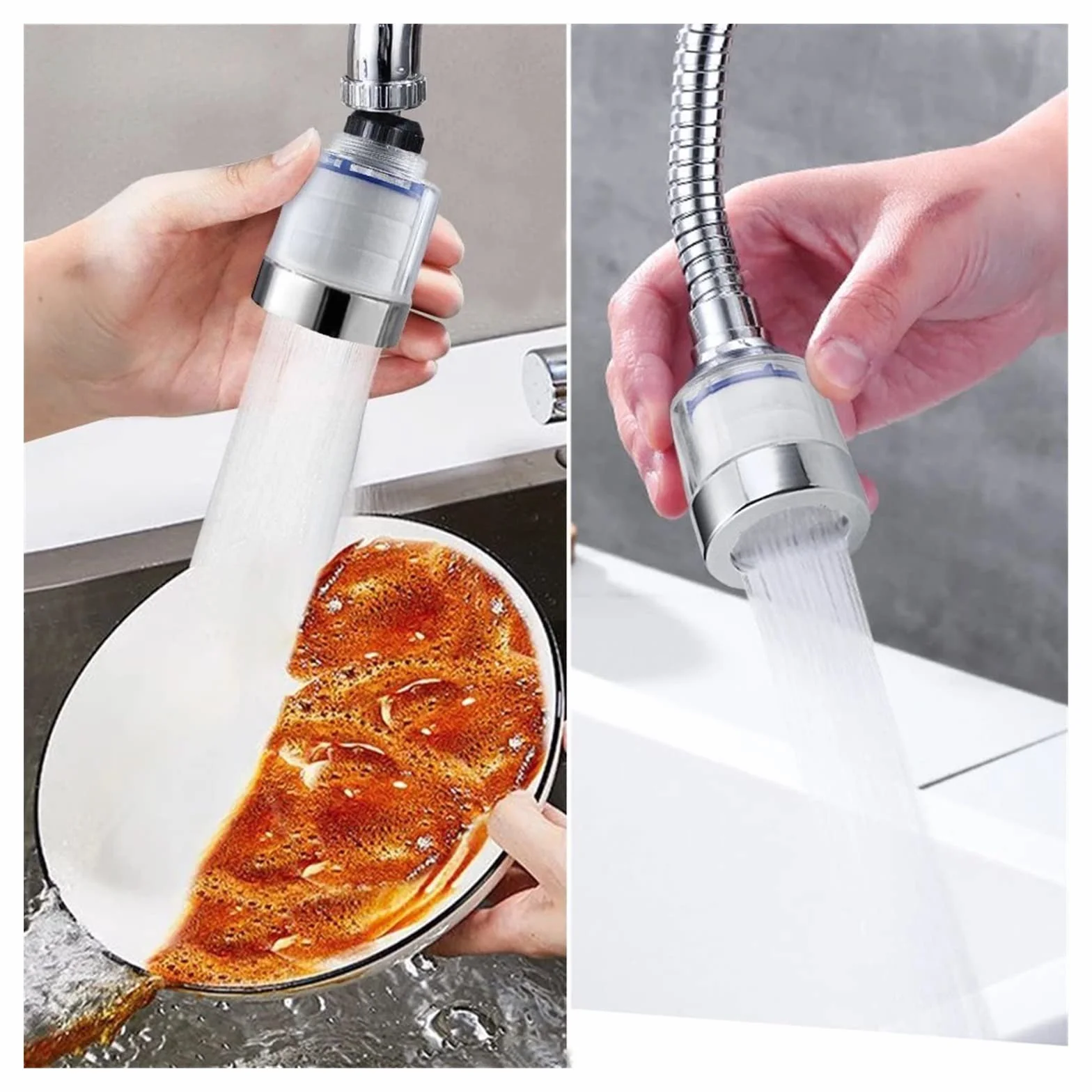 Perlator do kranu Adapter do kranu Aerator do kranu, zlew kuchenny, kran ze spryskiwaczem, aerator do kranu, regulowany rozpylacz, filtr, dyfuzor, dysza oszczędzająca wodę, złącze przedłużacza do kran