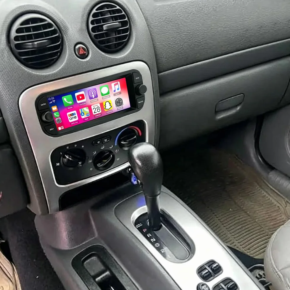 Radio samochodowe Android 14 2 DIN 6,86" ekran dotykowy DAB Bluetooth bezprzewodowy Carplay do Jeep Liberty 2001-2007