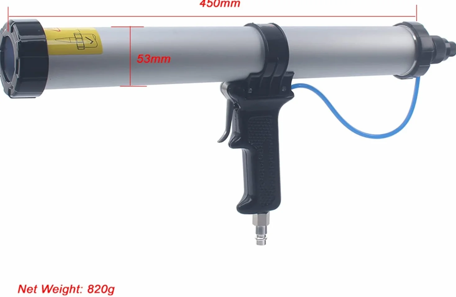 600Ml pneumatyczny pistolet do uszczelniania kiełbas, 15 cali pneumatyczny pistolet pneumatyczny do gumy narzędzie do aplikatora uszczelniacza pistolet do uszczelniacza silikonowego