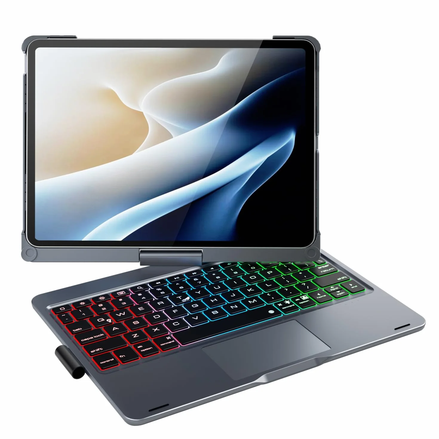 Doqo Etui z klawiaturą do iPad Air 11/iPad Pro 11 z gładzikiem i obrotem 360°
