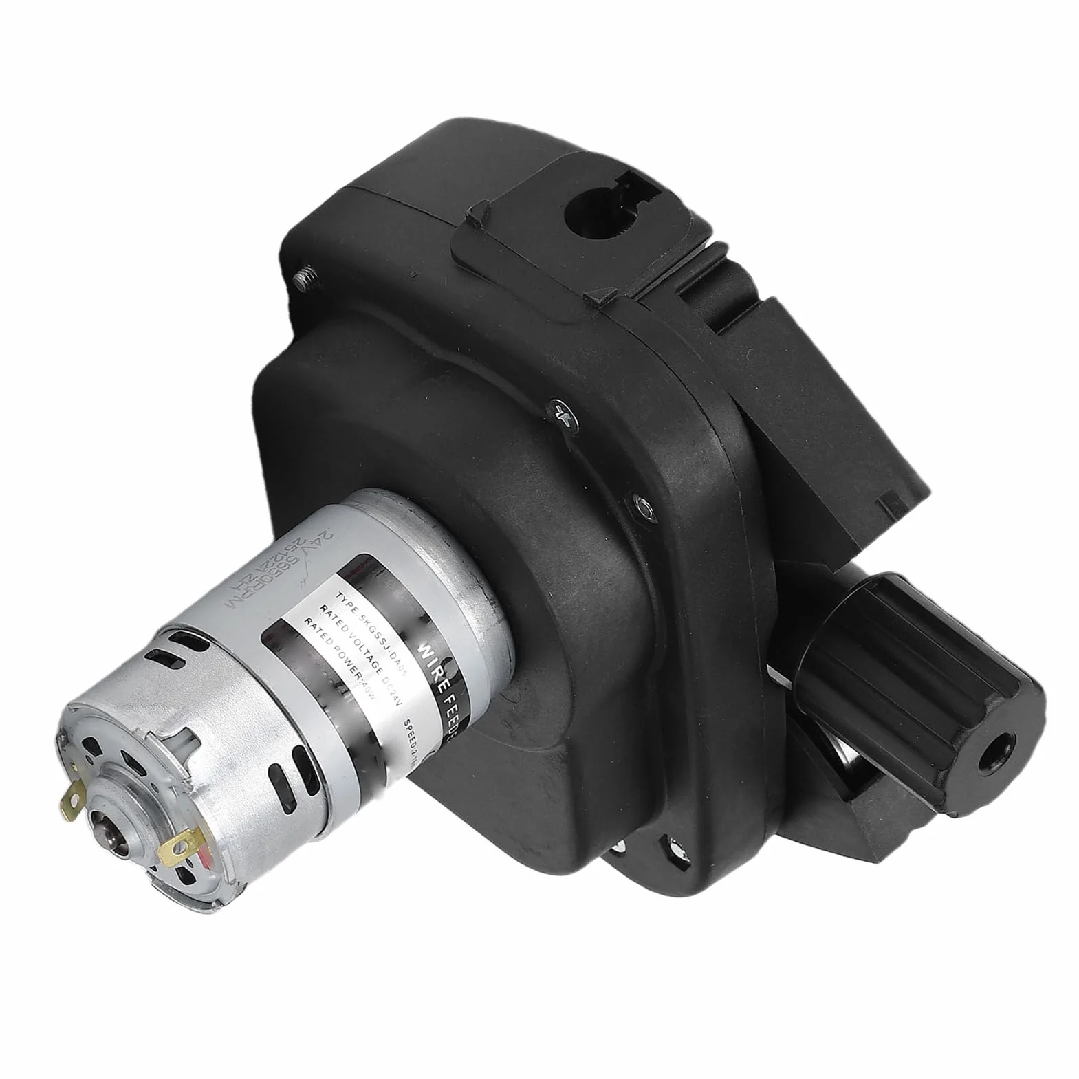 Eujgoov MIG Spawacz 40W Silnik Podawania Drutu 1.5A 2-18m/min 4 Rolki Podajnika Drutu do 0.8-1.0mm, z Systemem Podawania Metalu 5KG do Półautomatycznych Maszyn Spawalniczych