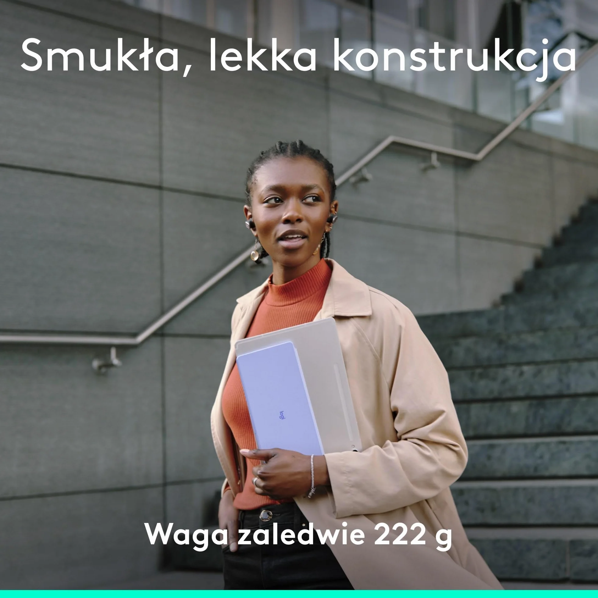 Logitech Keys-To-Go 2, przenośna klawiatura Bluetooth do tabletu z wbudowaną osłoną, smukła, bezprzewodowa do systemów Windows, Android, Linux, iPad, iPhone, Mac, Apple TV, QWERTY US INT'L - Liliowy