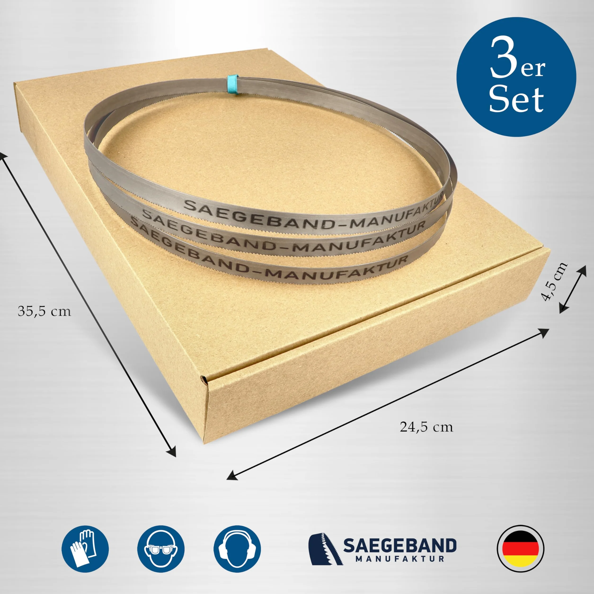 3 x bimetalowa taśma do piły 687,57 x 13 x 0,5 mm z 14/18 ZpZ do akumulatorowej piły taśmowej Milwaukee M12 BS-402 C
