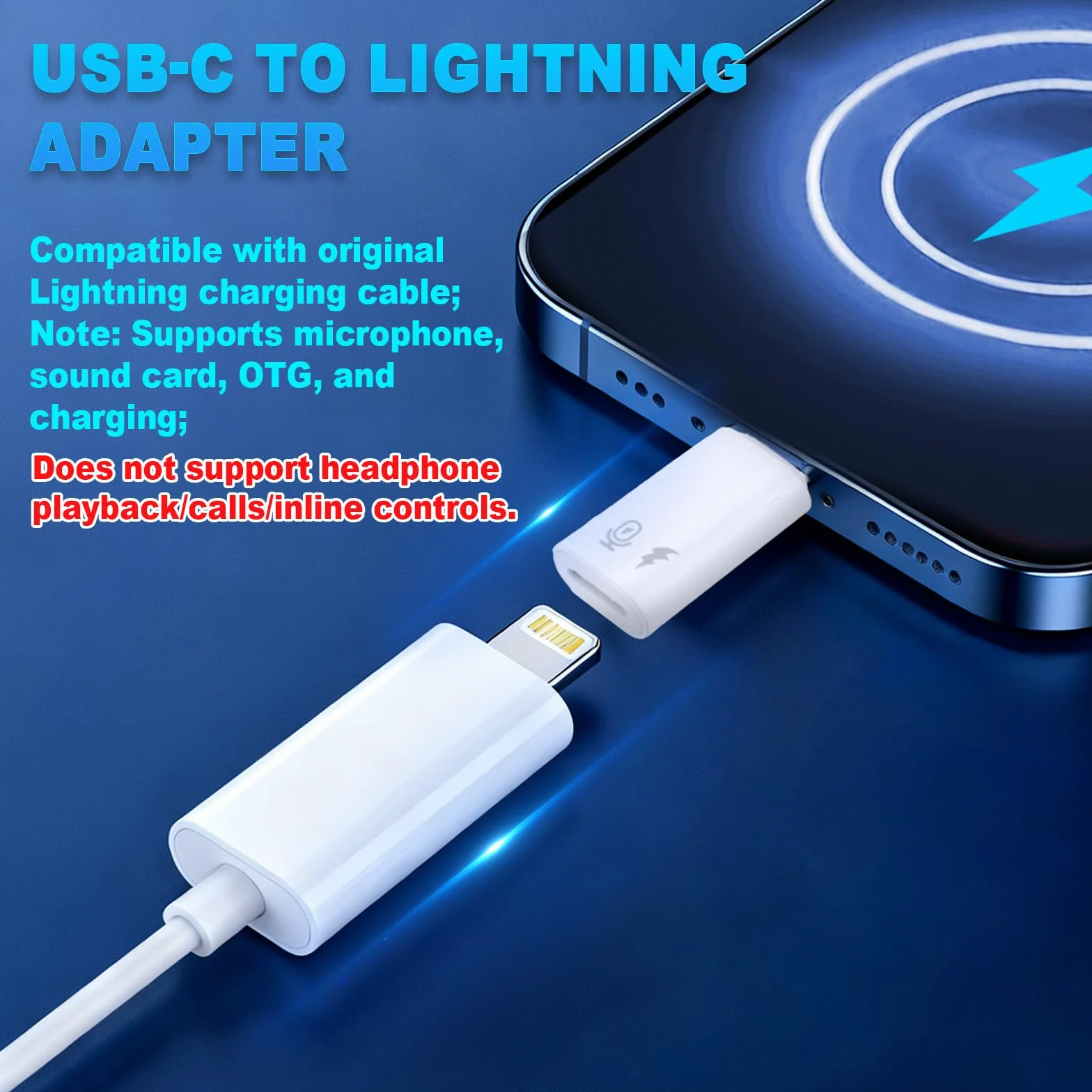 Adapter Żeński na USB-C Męski OTG Mikrofon Karta Dźwiękowa Ładowania Kompatybilny z iPhone 17 16 15 iPad